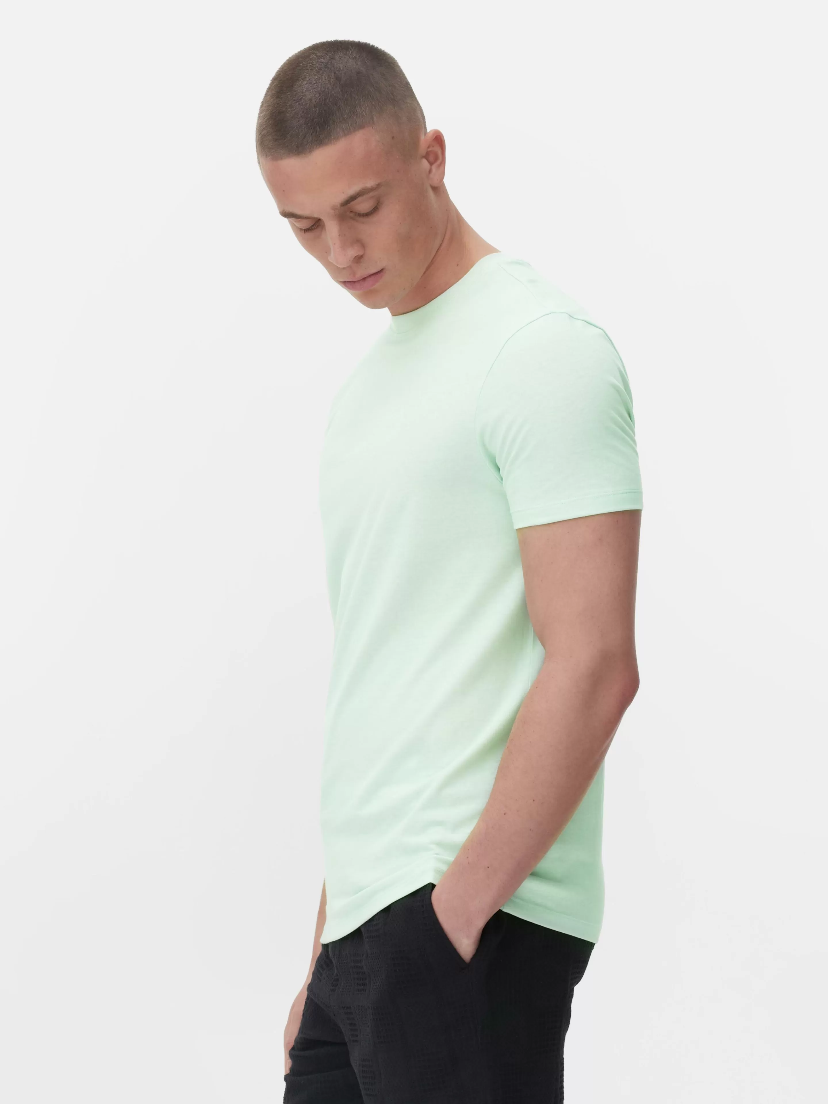 Primark Tops Und T-Shirts | Klassisches Stretch-T-Shirt Mintgrün