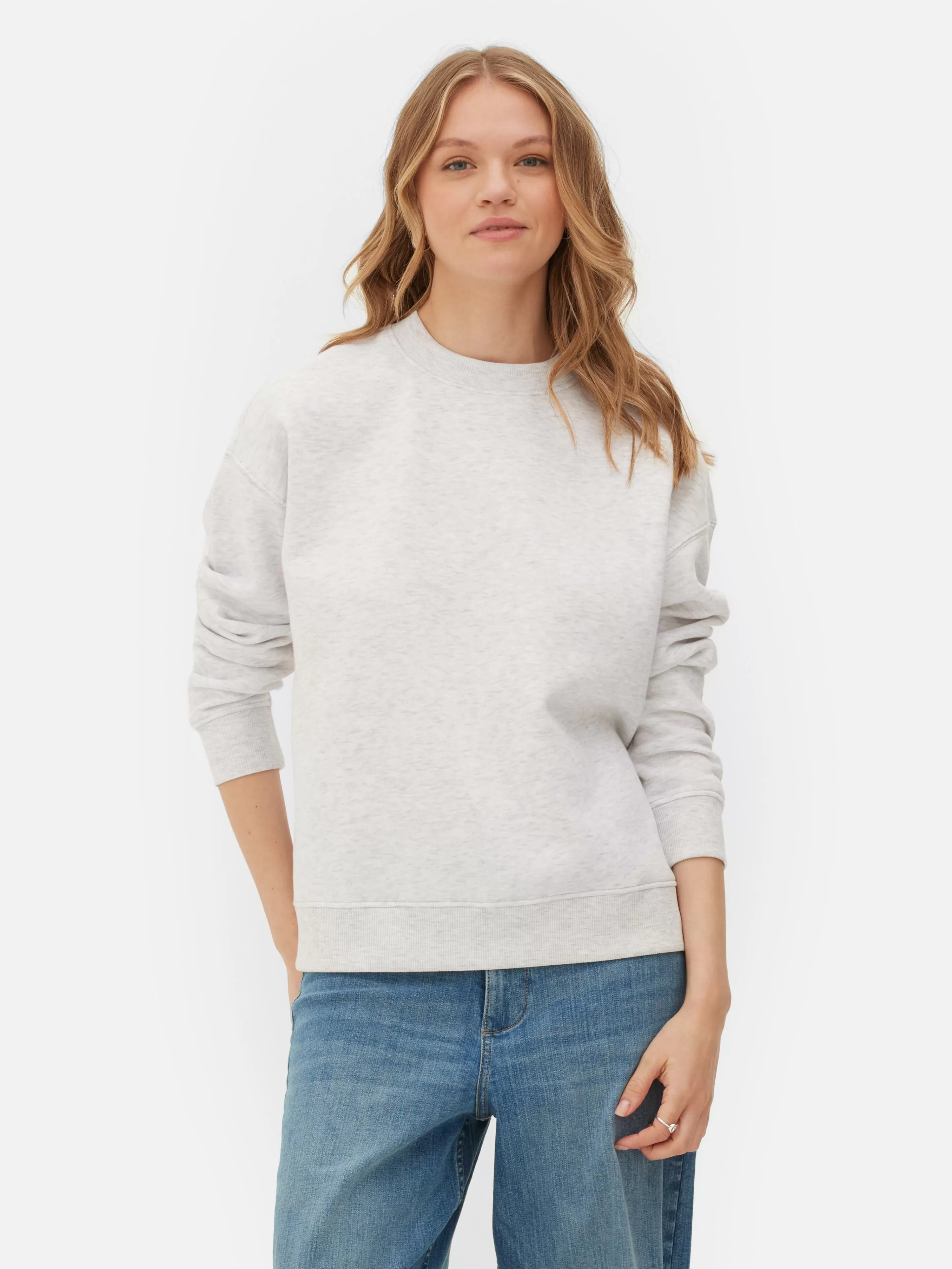 Primark Hoodies Und Sweatshirts | Klassisches Sweatshirt Mit Rundhalsausschnitt Grau meliert