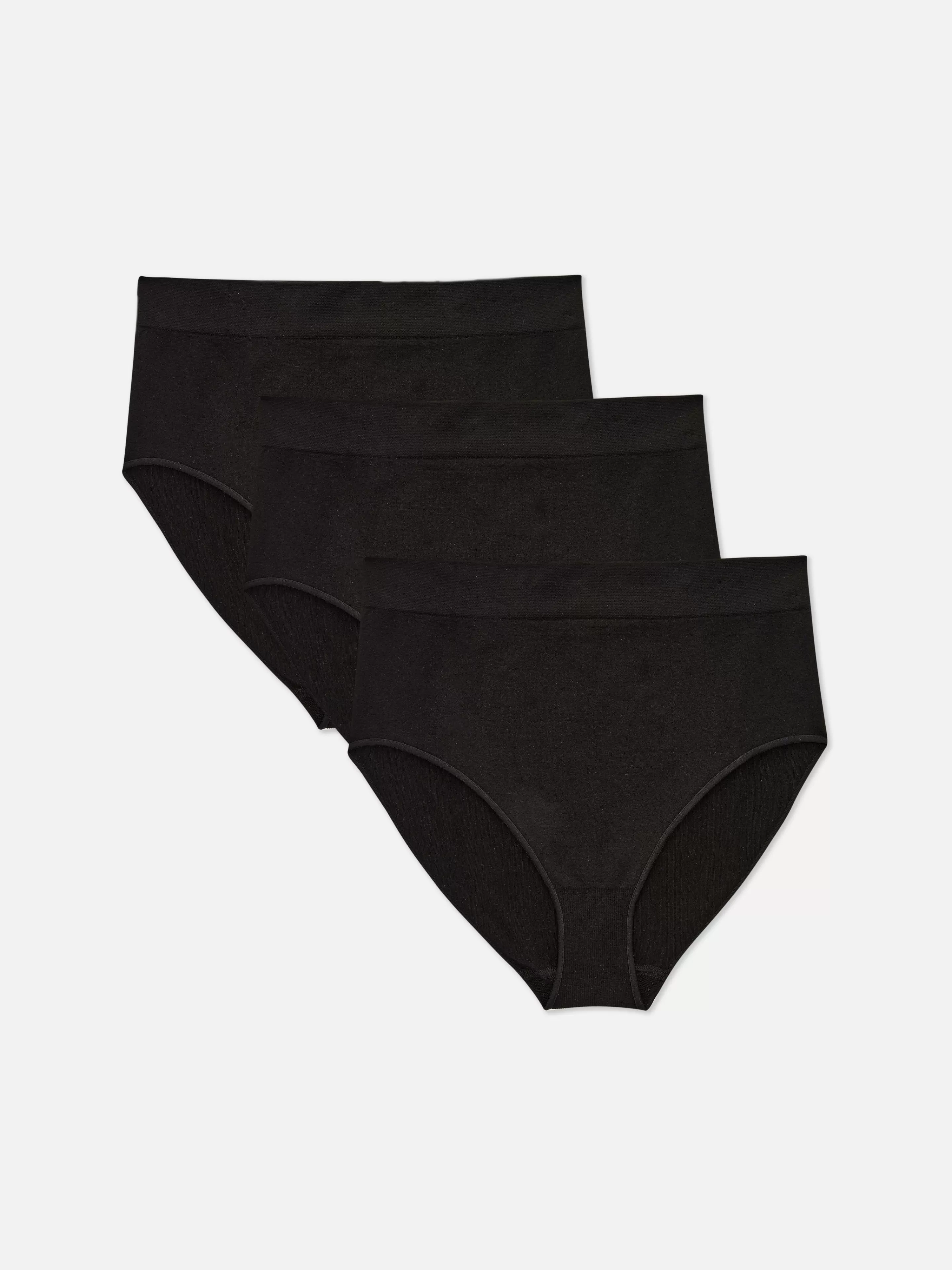 Primark Slips | Komfort-Slips Mit Hohem Bund, 3er-Pack Schwarz