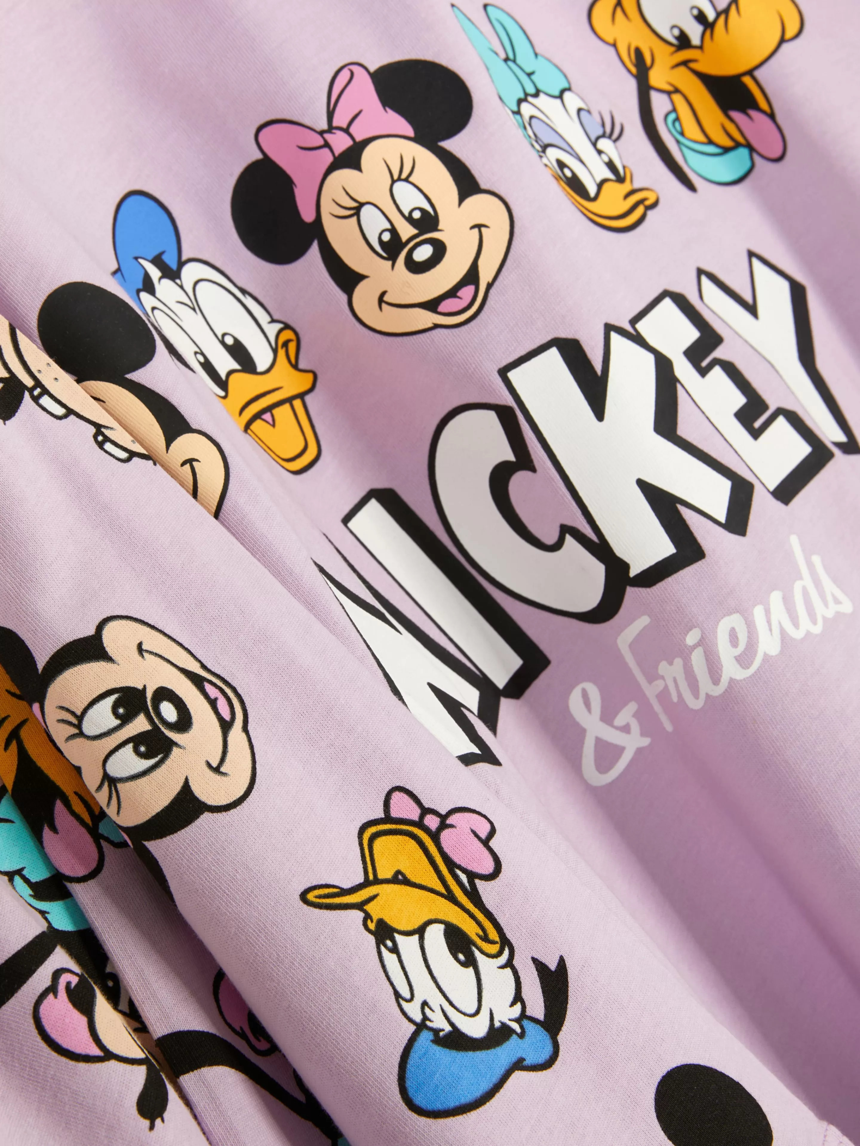 Primark Schlafanzüge | Kurzer „Disney Micky Maus Und Freunde“ Schlafanzug Lilafarben