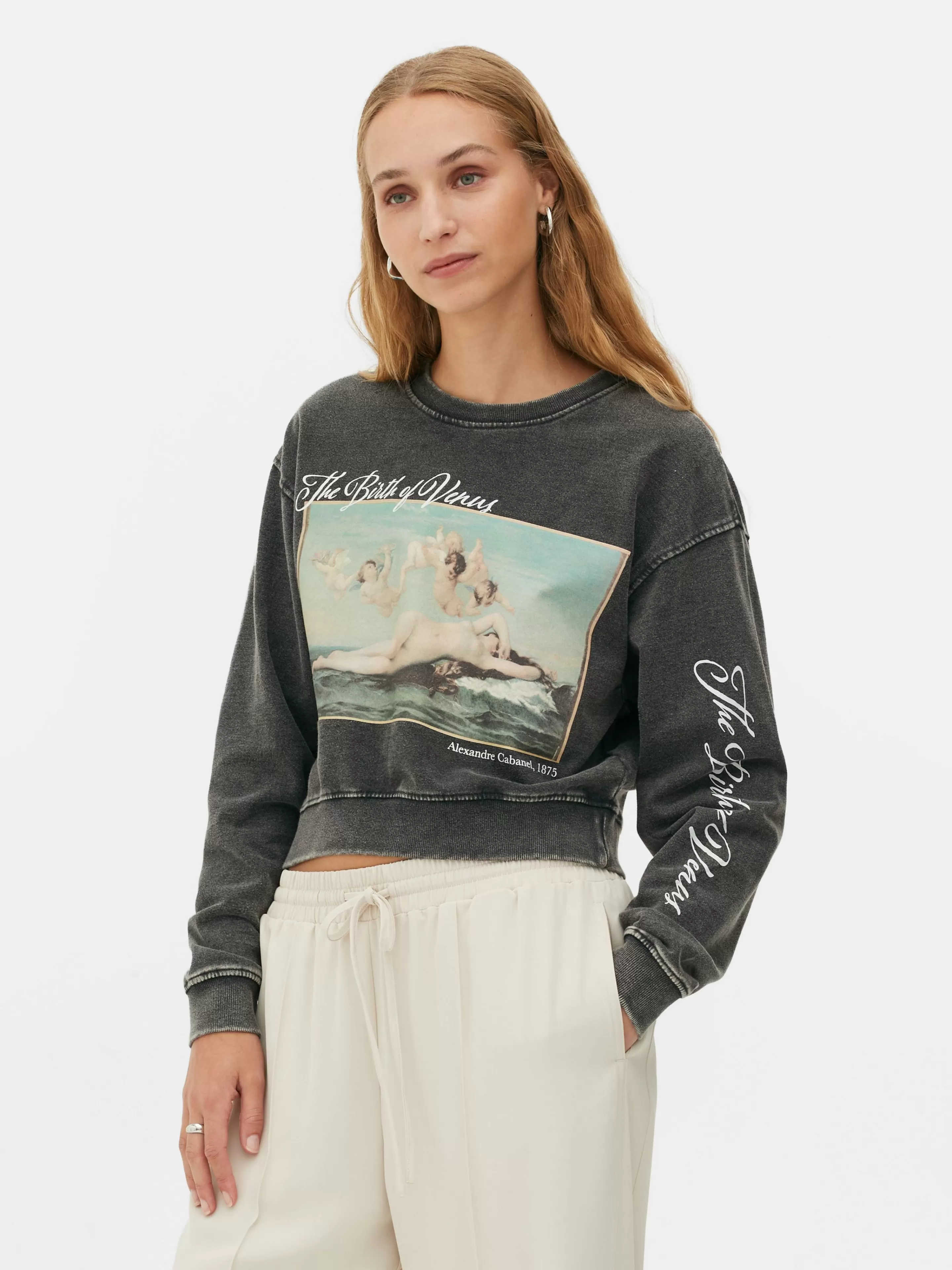 Primark Hoodies Und Sweatshirts | Kurzes „Alexandre Cabanel“ Sweatshirt Anthrazitfarben