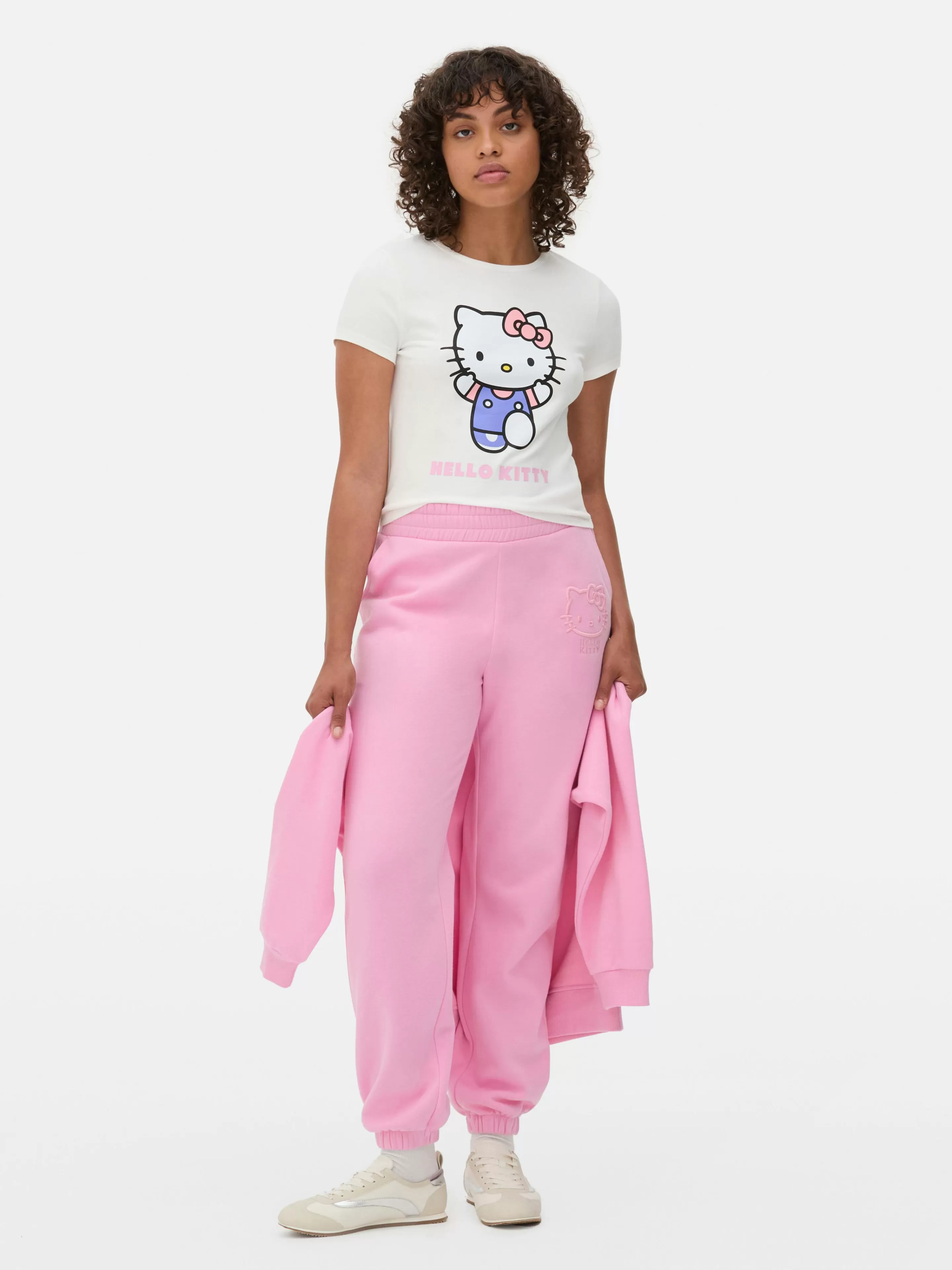 Primark Tops Und T-Shirts | Kurzes „Hello Kitty“ T-Shirt Mit Grafik Elfenbeinfarben