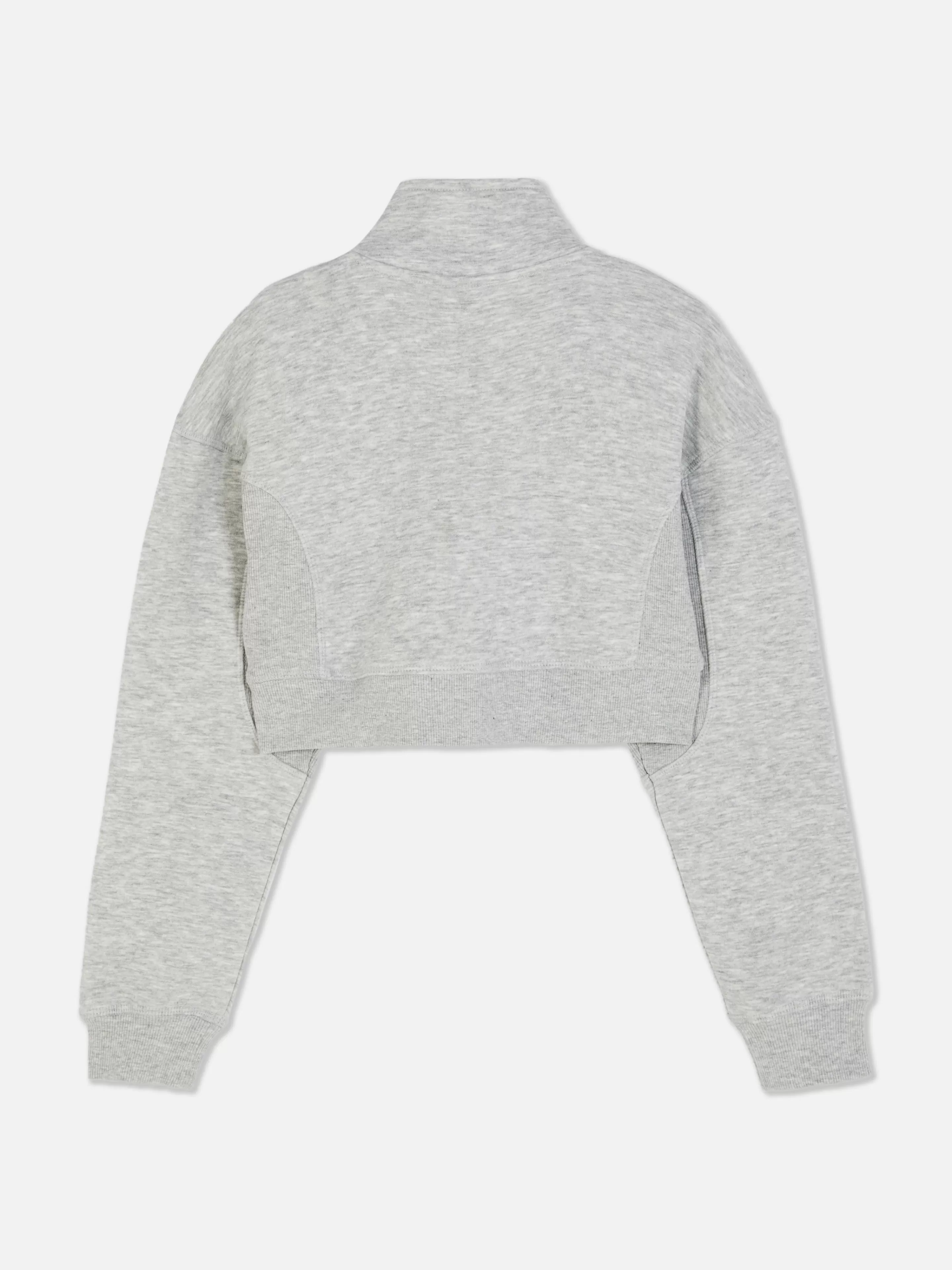 Primark Hoodies Und Sweatshirts | Kurzes Sweatshirt Mit Trichterkragen Grau meliert