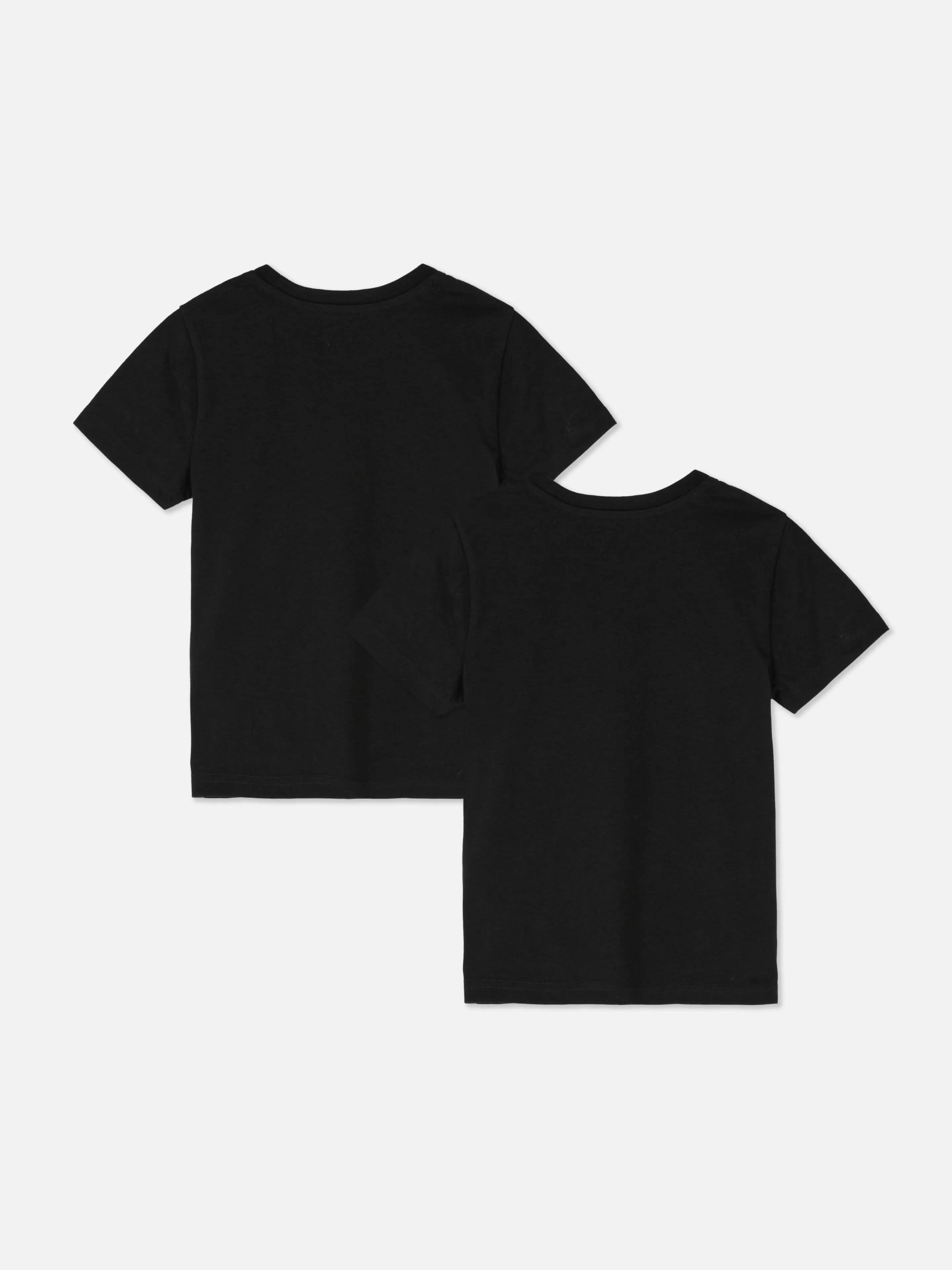 Primark Tops Und T-Shirts | Kurzärmeliges T-Shirt, 2er-Pack Schwarz