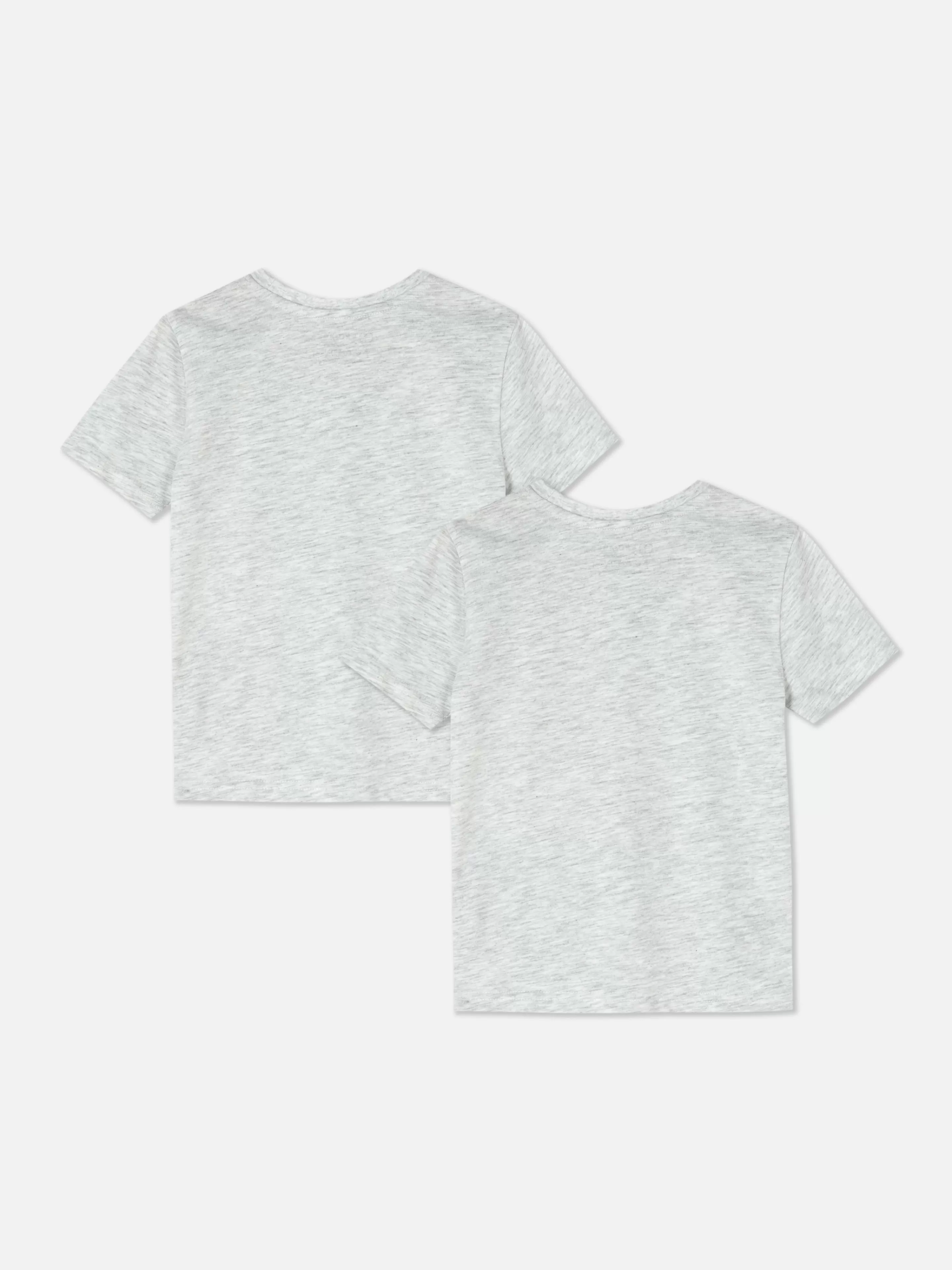 Primark Tops Und T-Shirts | Kurzärmeliges T-Shirt, 2er-Pack Grau meliert