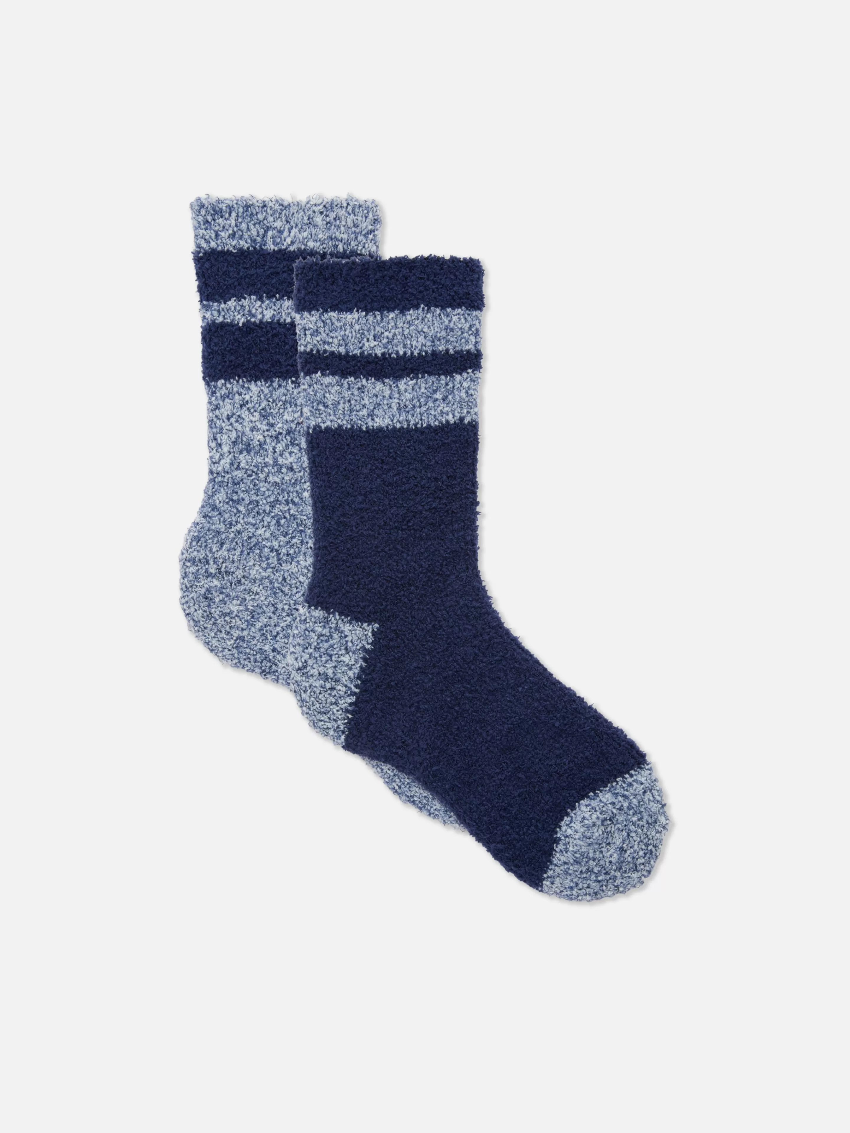 Primark Socken | Kuschelige Bettsocken, 2er-Pack Marineblau