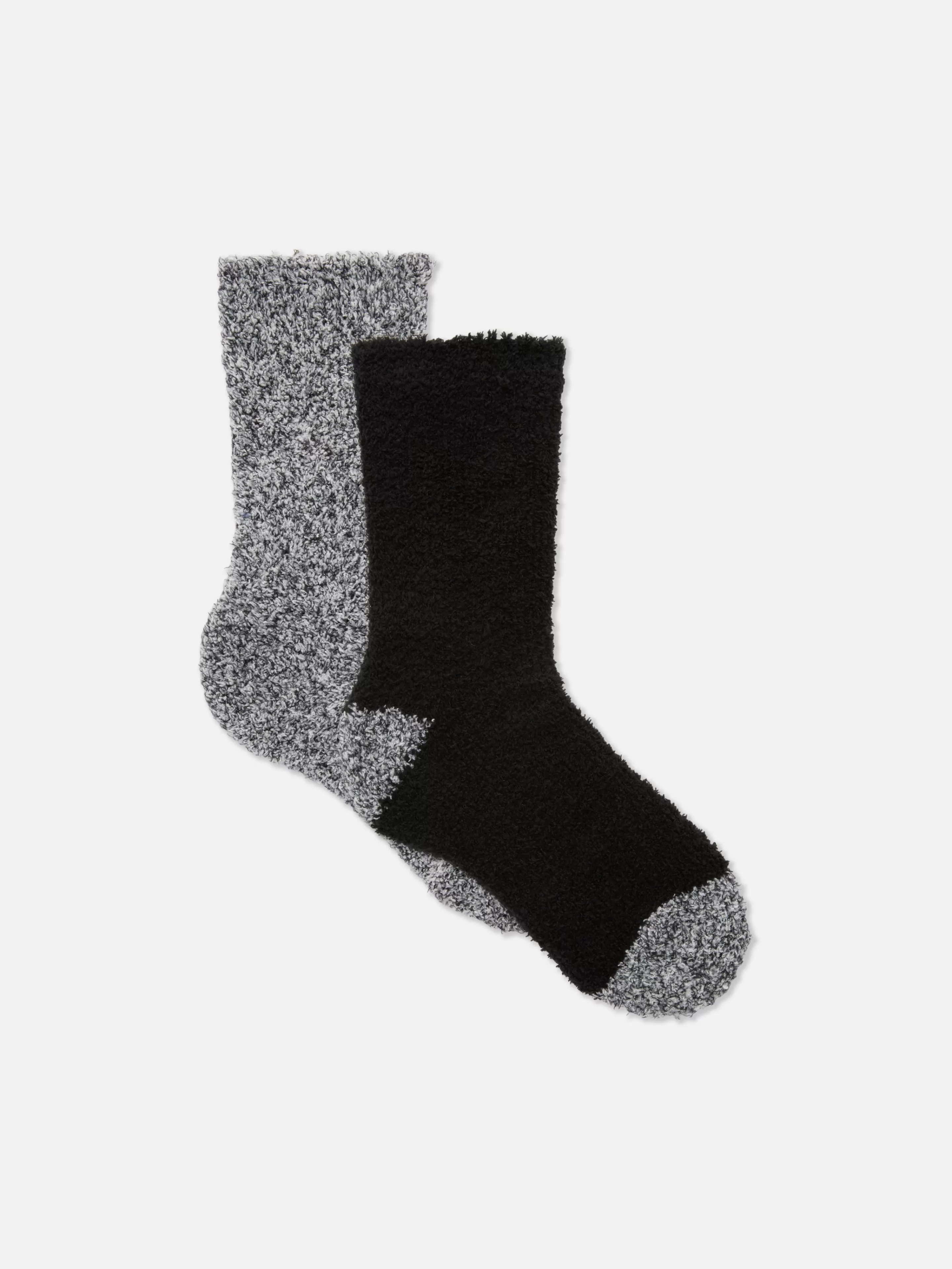 Primark Socken | Kuschelige Bettsocken, 2er-Pack Schwarz