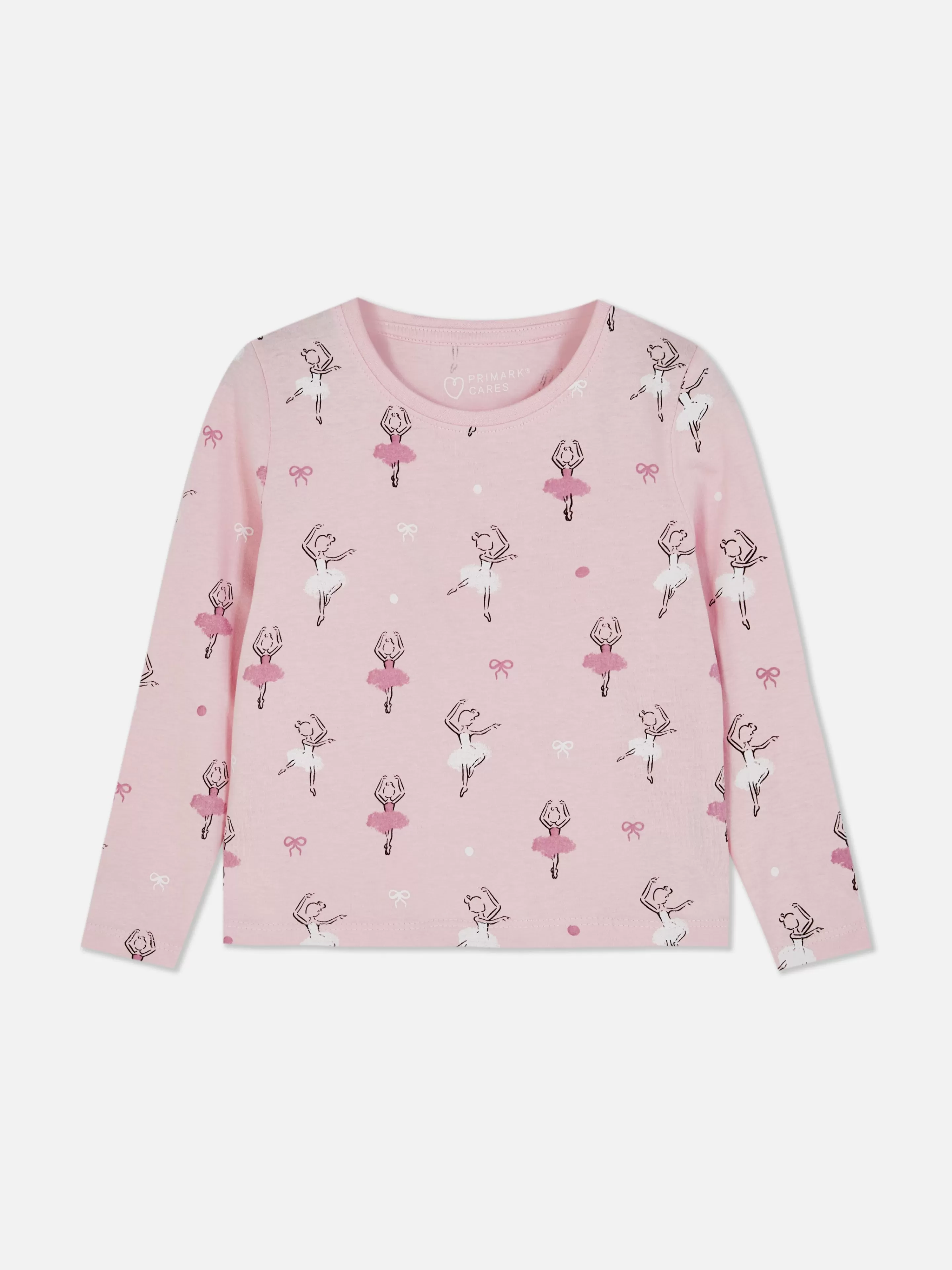 Primark Tops Und T-Shirts | Langarmshirt Mit Ballettgrafik Rosa