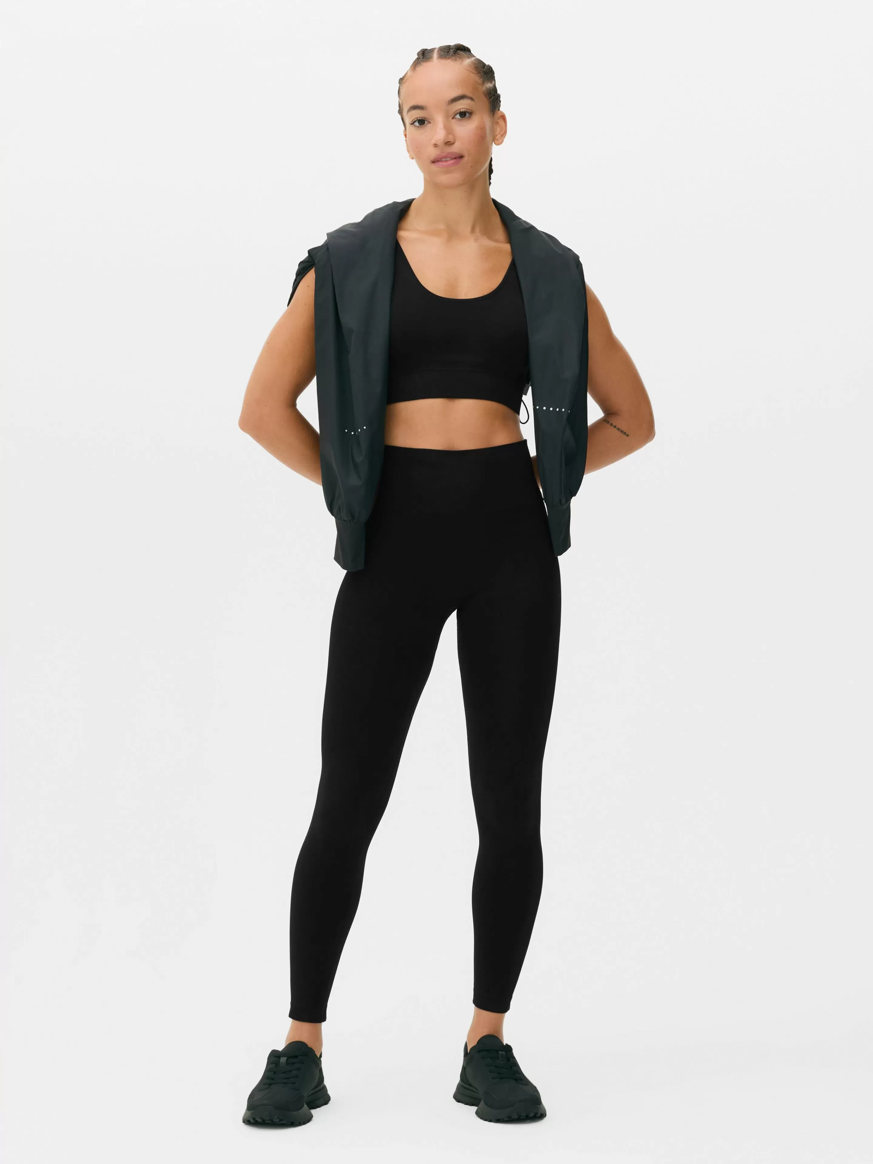 Primark Fitnesskleidung Und Activewear | Lange, Nahtlose Performance-Leggings Schwarz