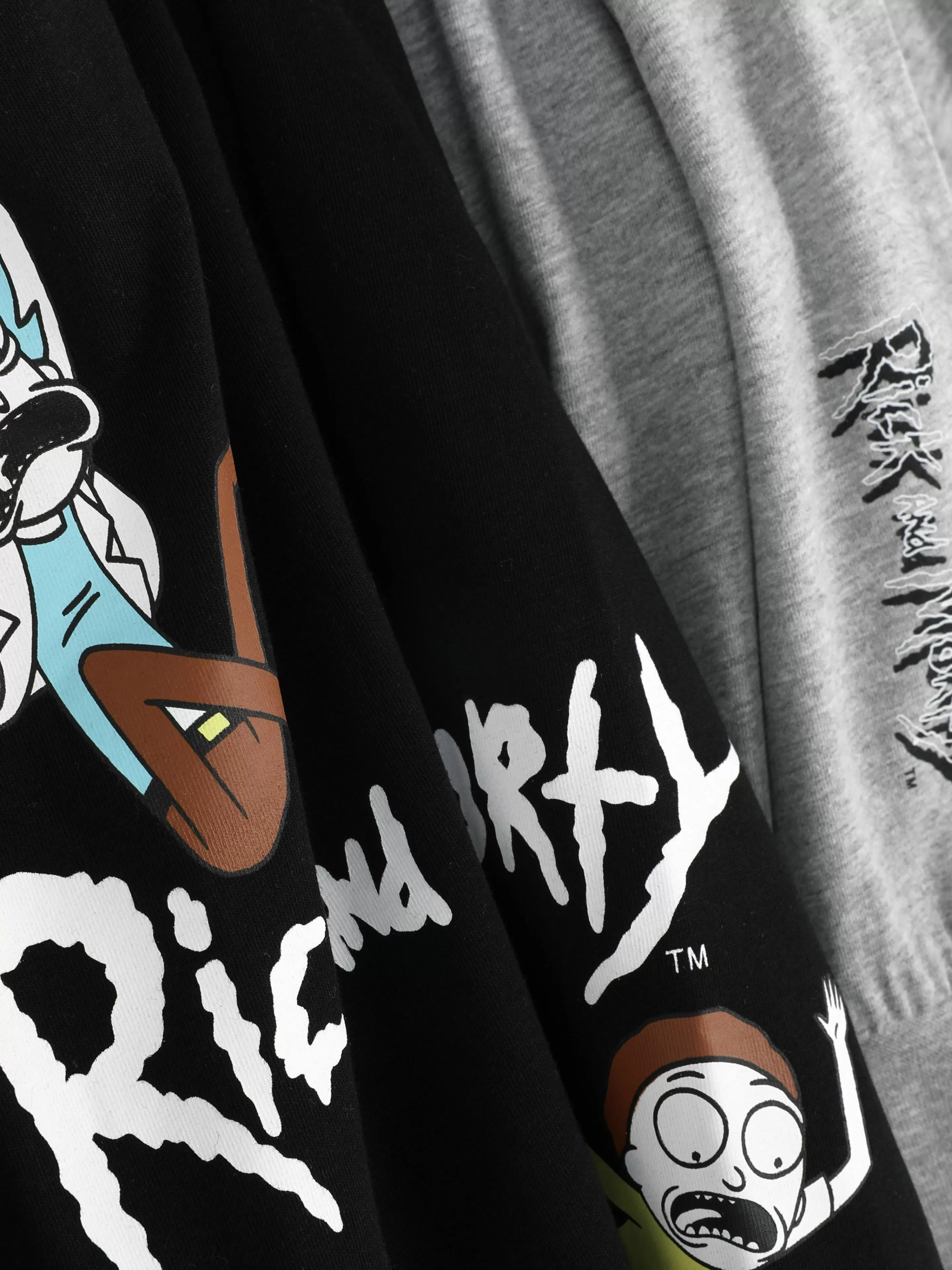 Primark Schlafanzüge | Langer „Rick And Morty“ Schlafanzug Grau meliert