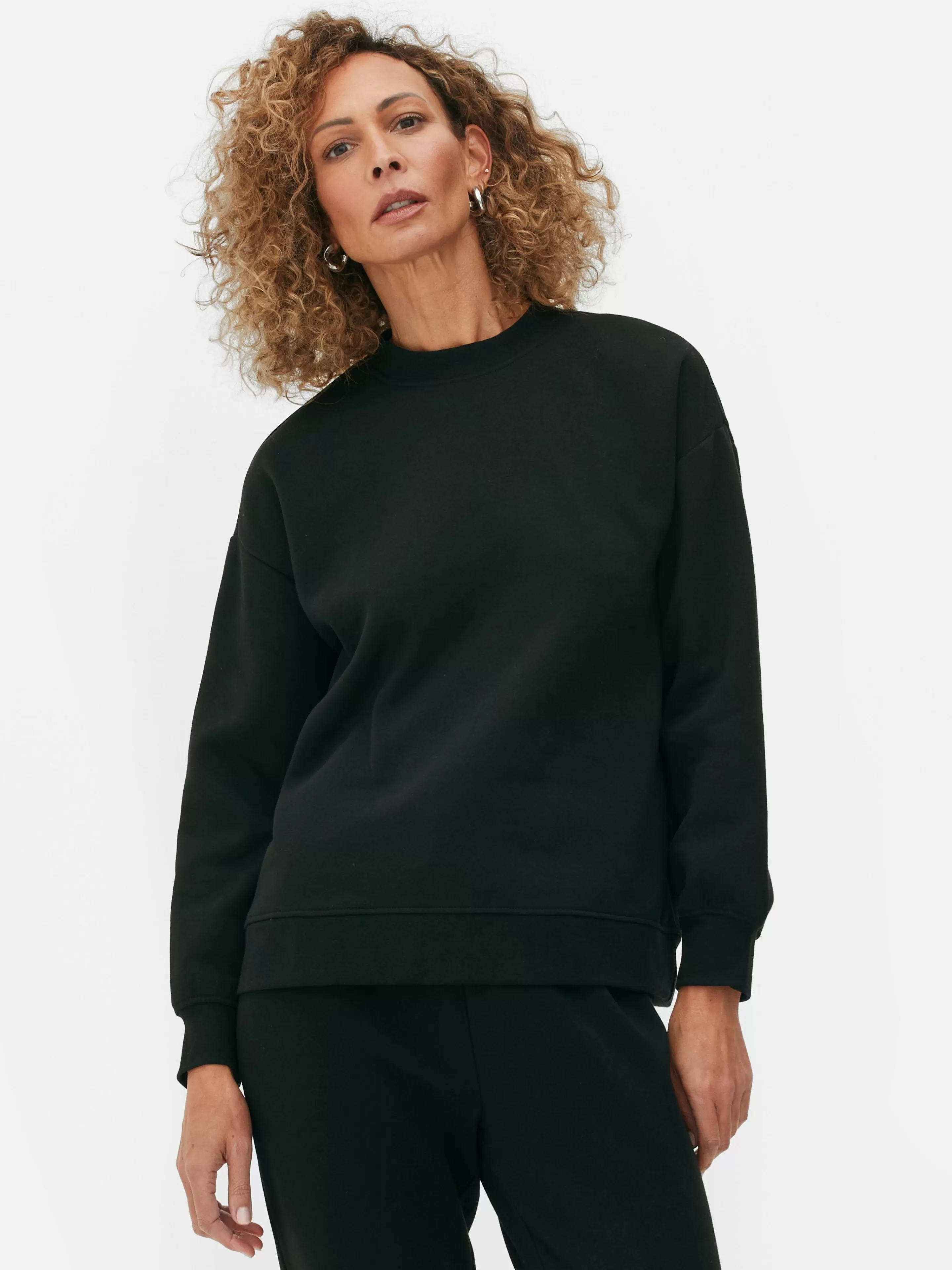 Primark Loungewear | Hoodies Und Sweatshirts | Langärmeliges Basic-Sweatshirt Schwarz