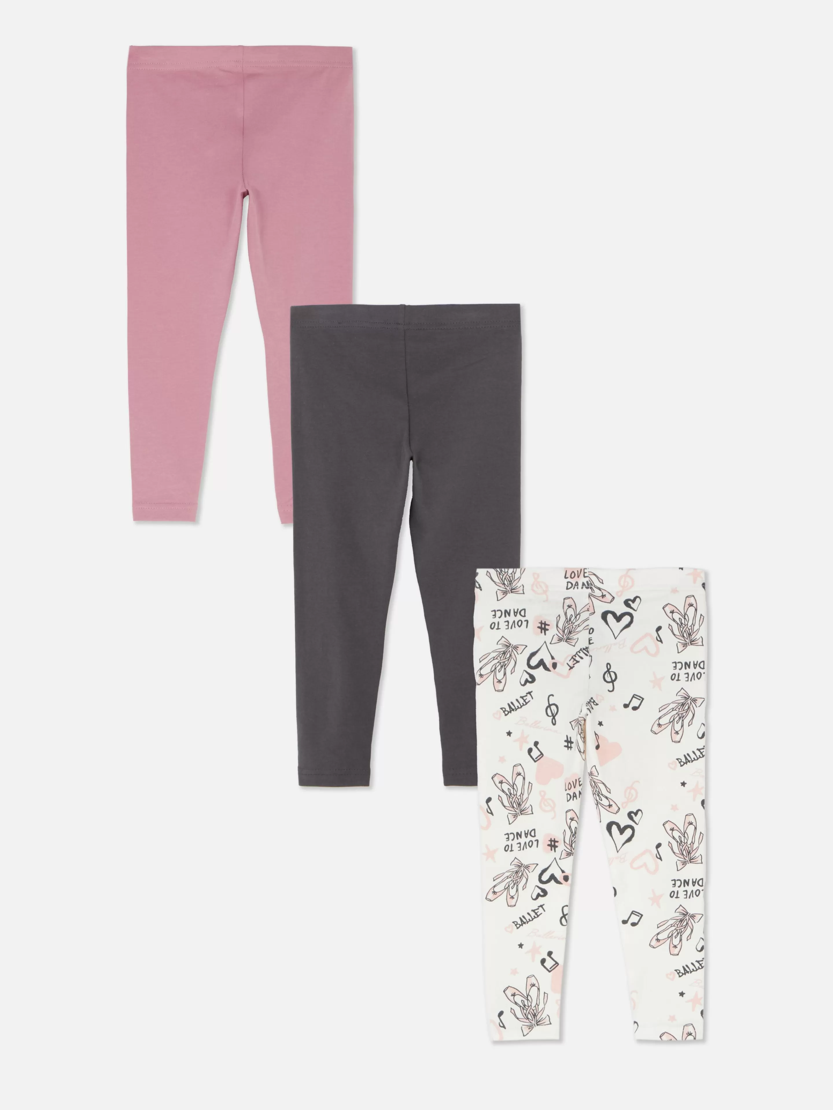 Primark Hosen Und Leggings | Leggings Mit Verschiedenen Mustern, 3er-Pack Anthrazitfarben