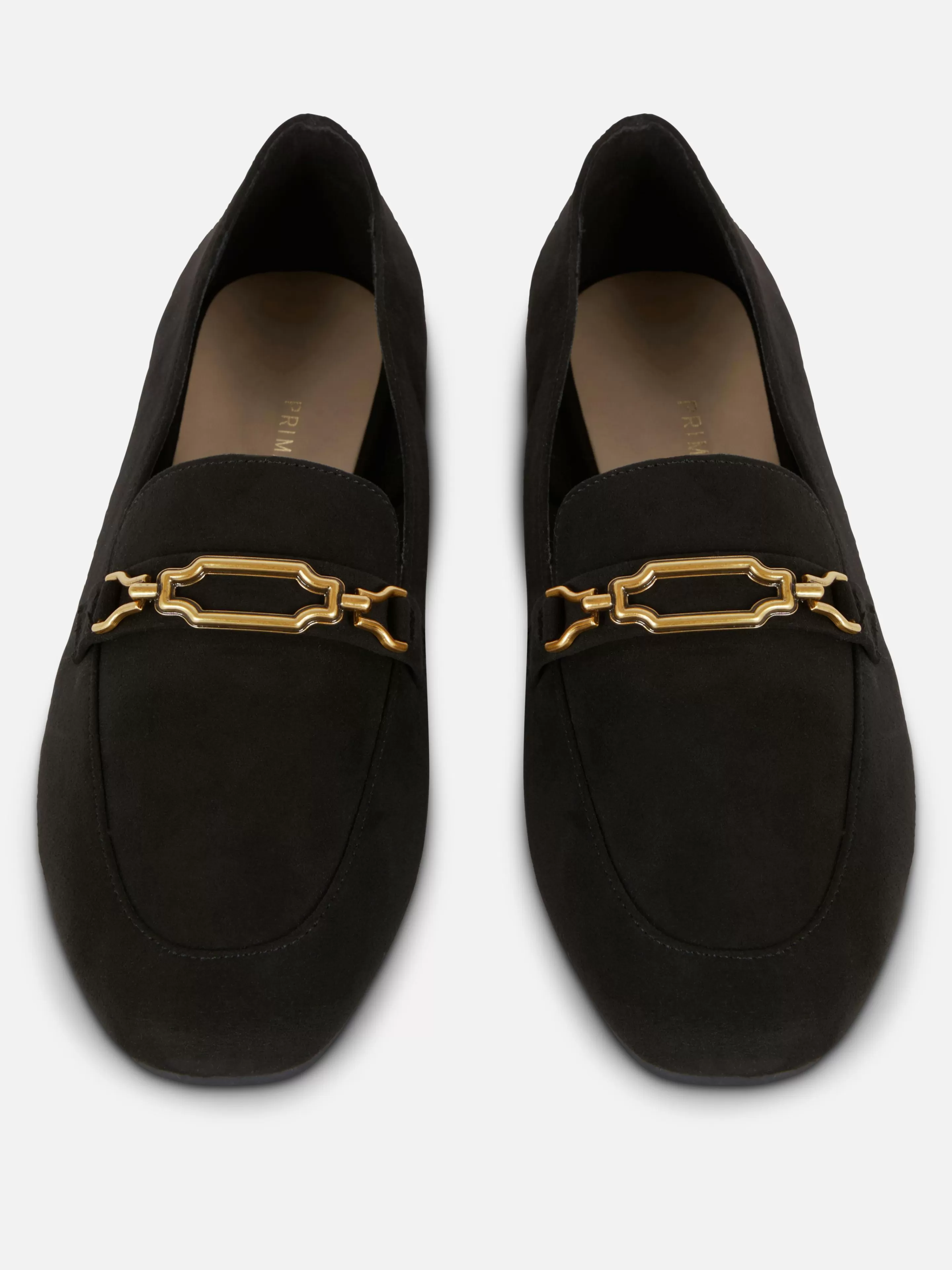 Primark Flache Schuhe | Loafer Mit Kettendetail In Weiter Passform Schwarz