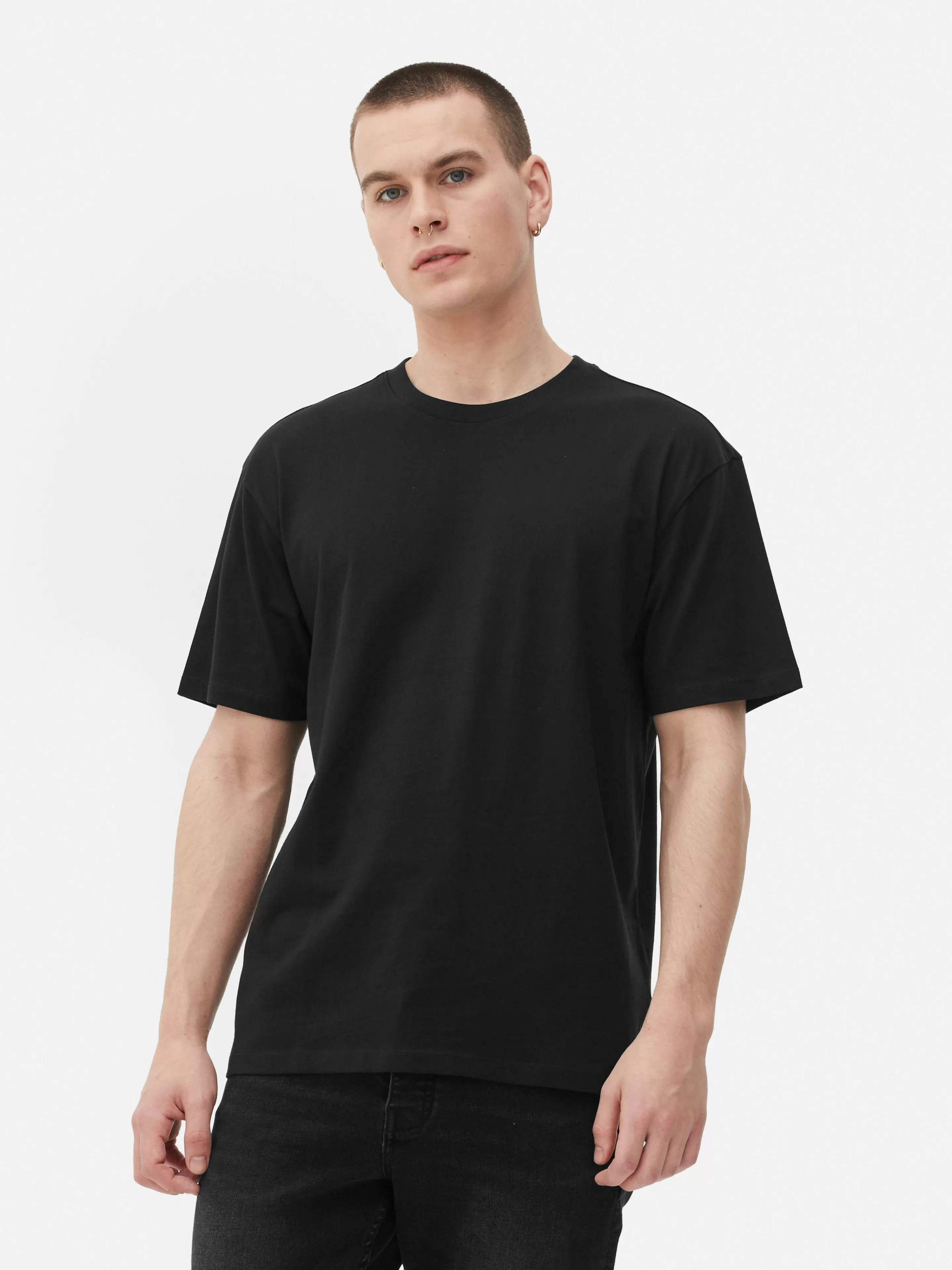 Primark Tops Und T-Shirts | Lässig Geschnittenes T-Shirt Schwarz