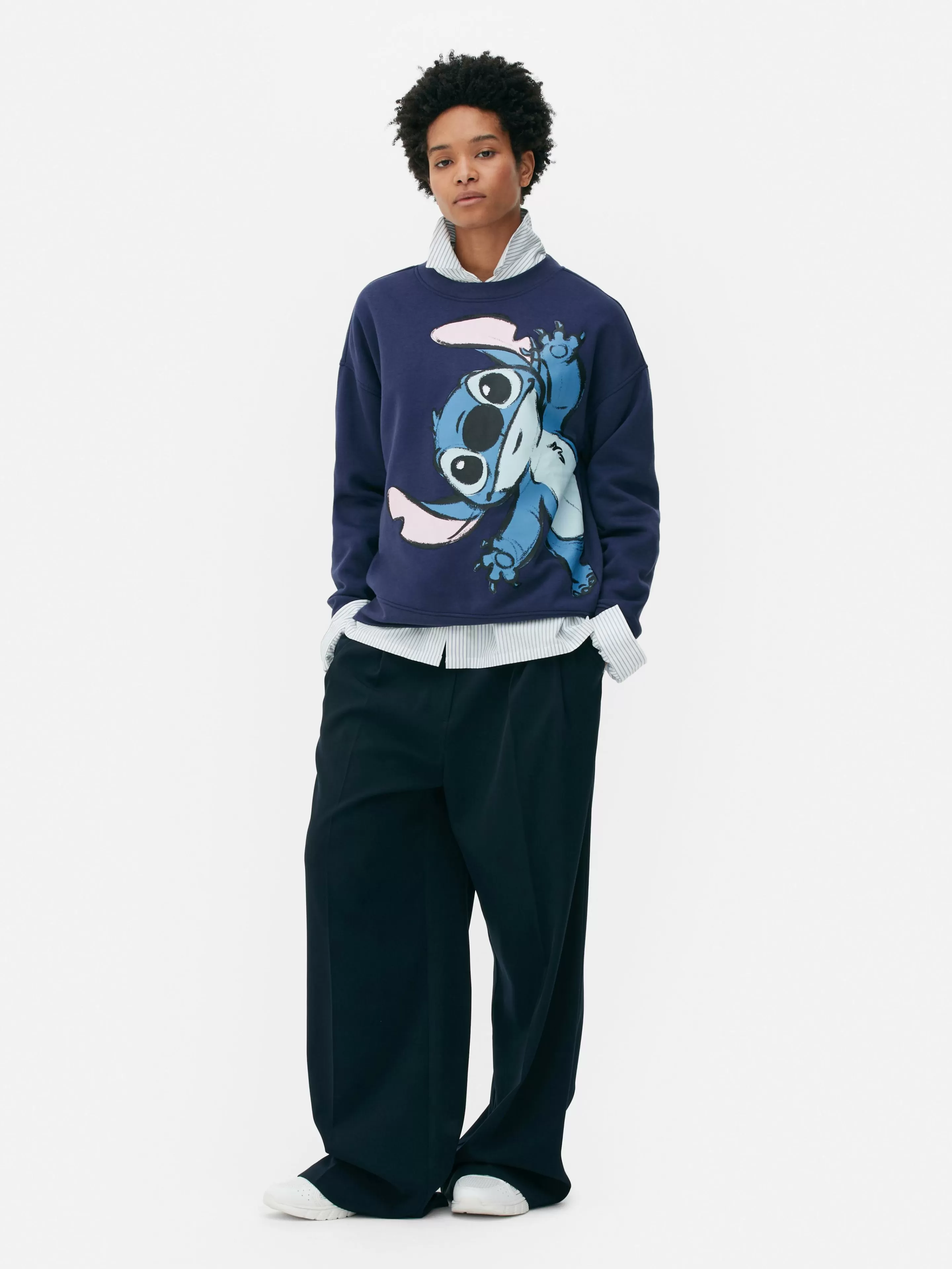 Primark Hoodies Und Sweatshirts | Lässiges „Disney Stitch“ Sweatshirt Marineblau