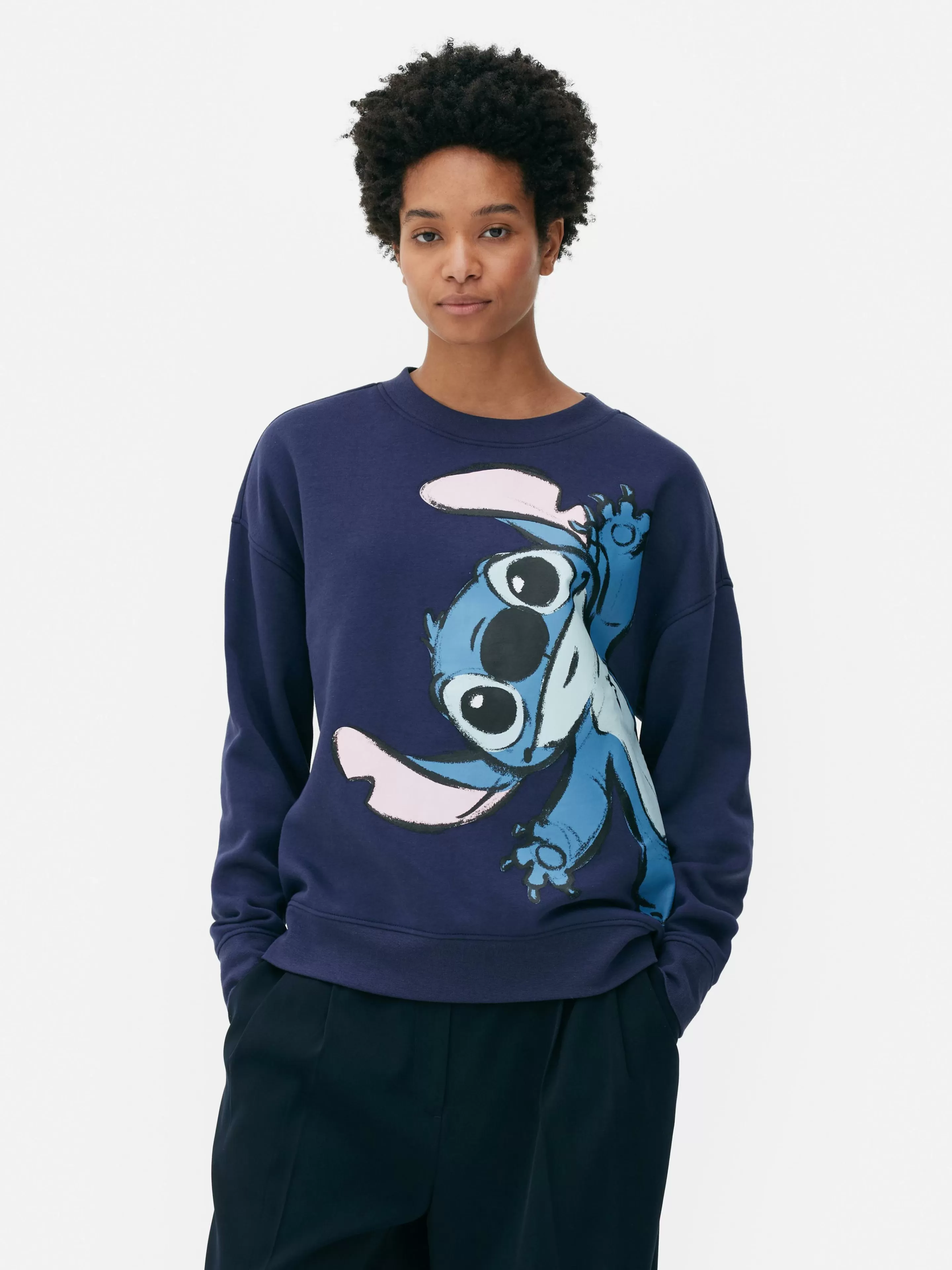 Primark Hoodies Und Sweatshirts | Lässiges „Disney Stitch“ Sweatshirt Marineblau