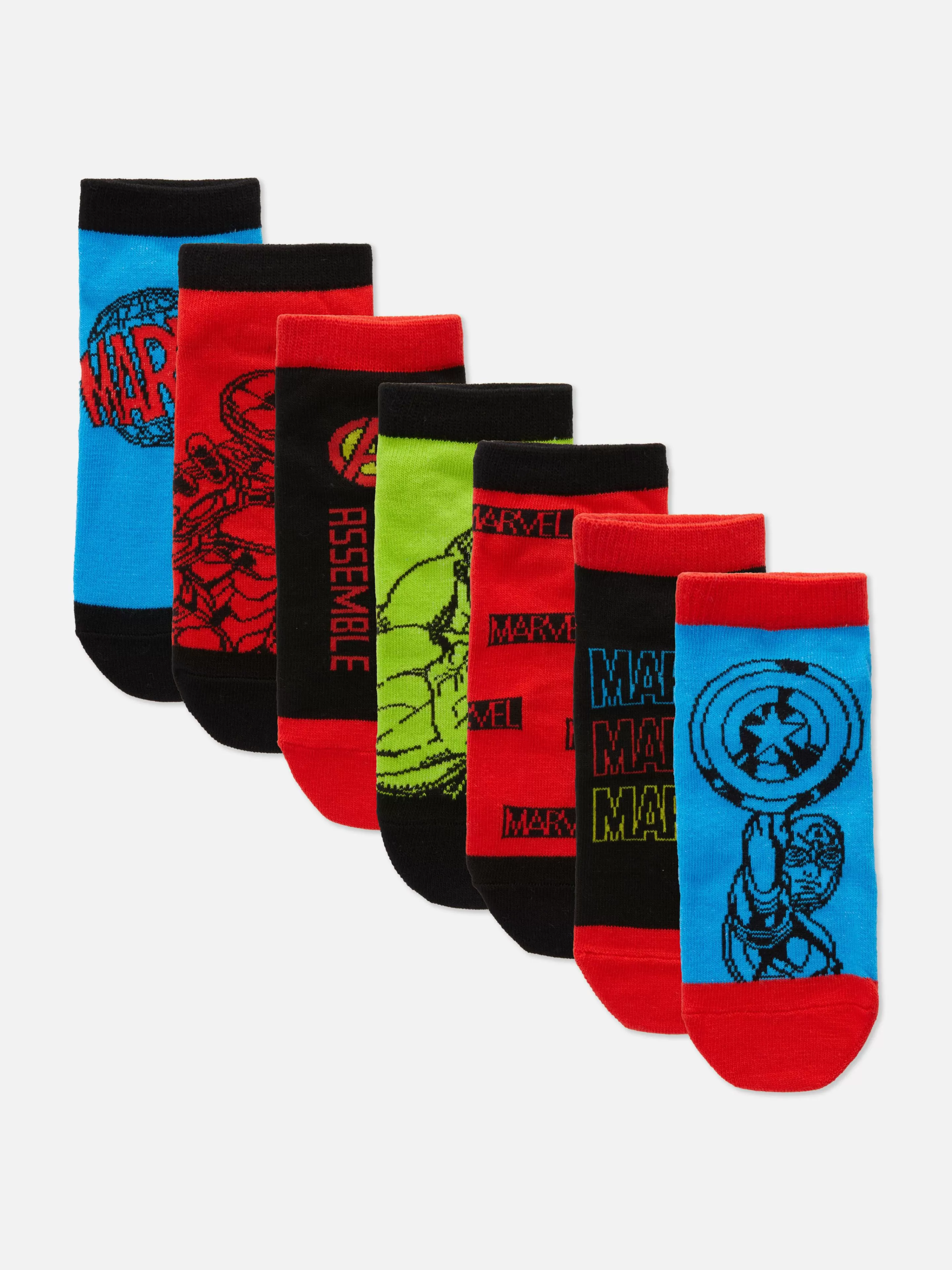 Primark Socken | „Marvel Avengers“ Sneakersocken, 7er-Pack Multi