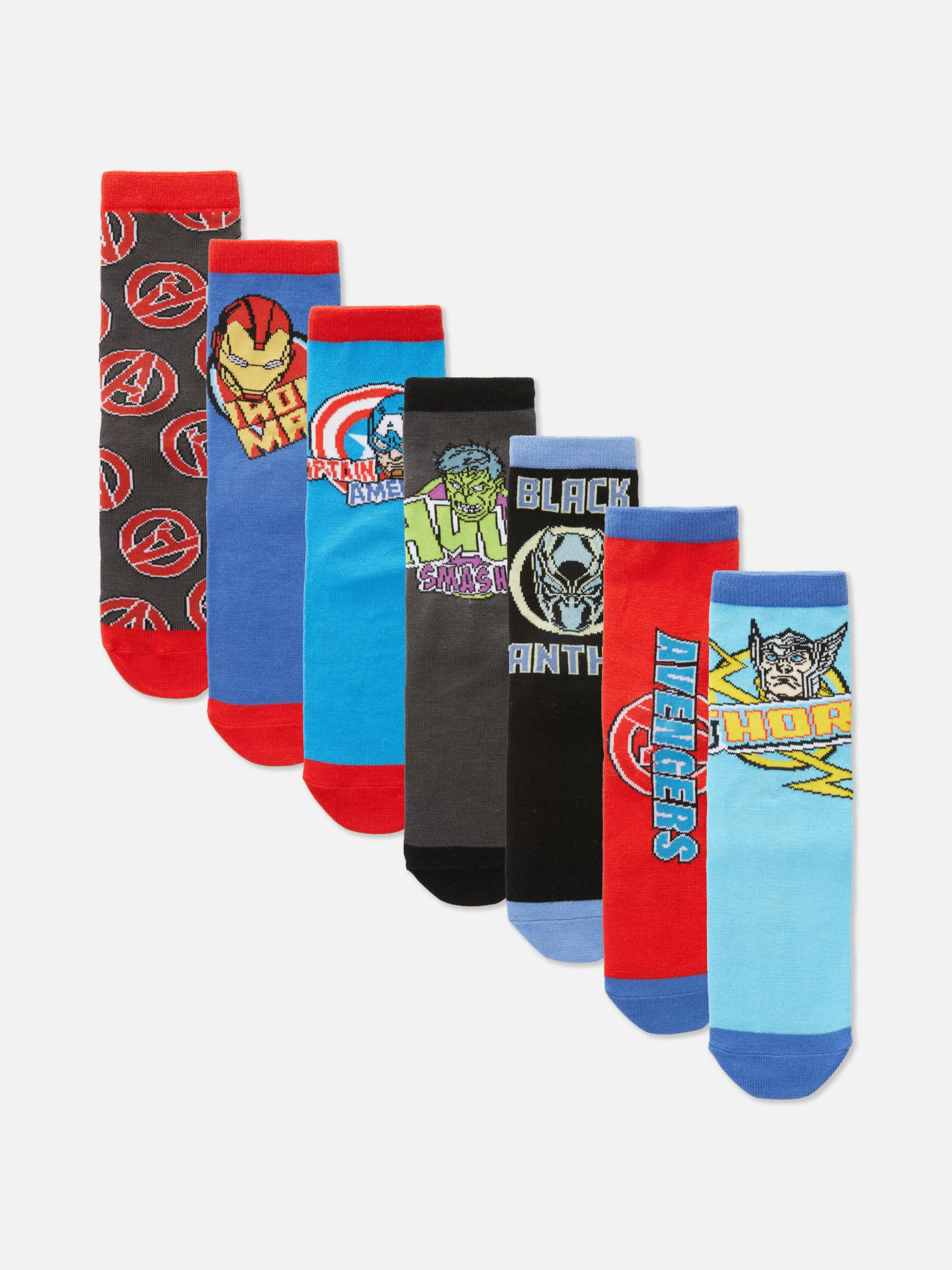 Primark Socken | „Marvel Avengers“-Socken, 7er-Pack Multi