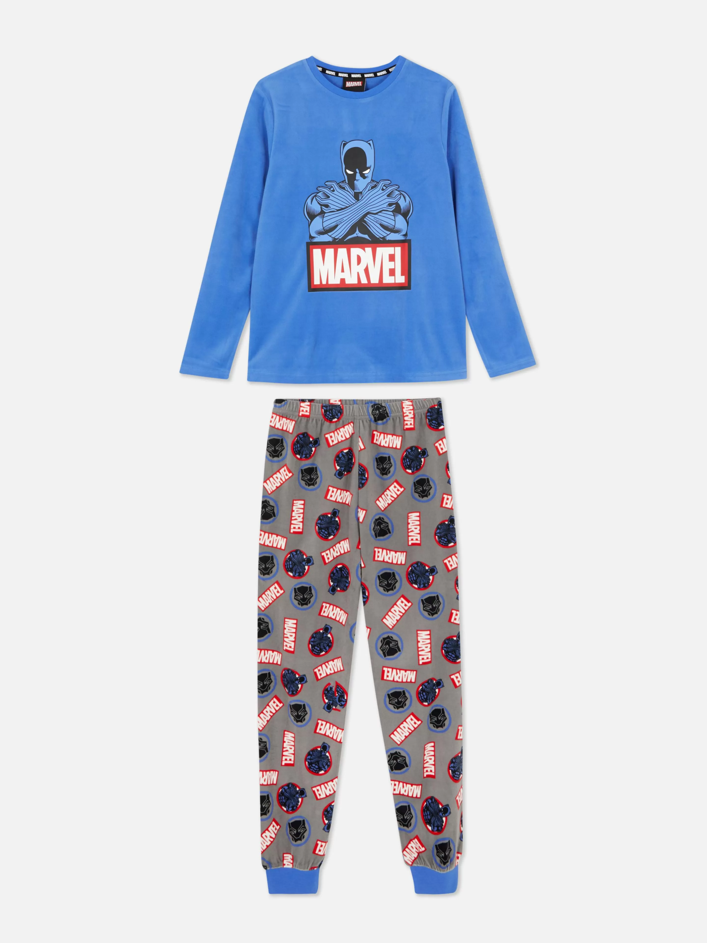 Primark Schlafanzüge Und Nachtwäsche | „Marvel Black Panther“ Schlafanzug Marineblau