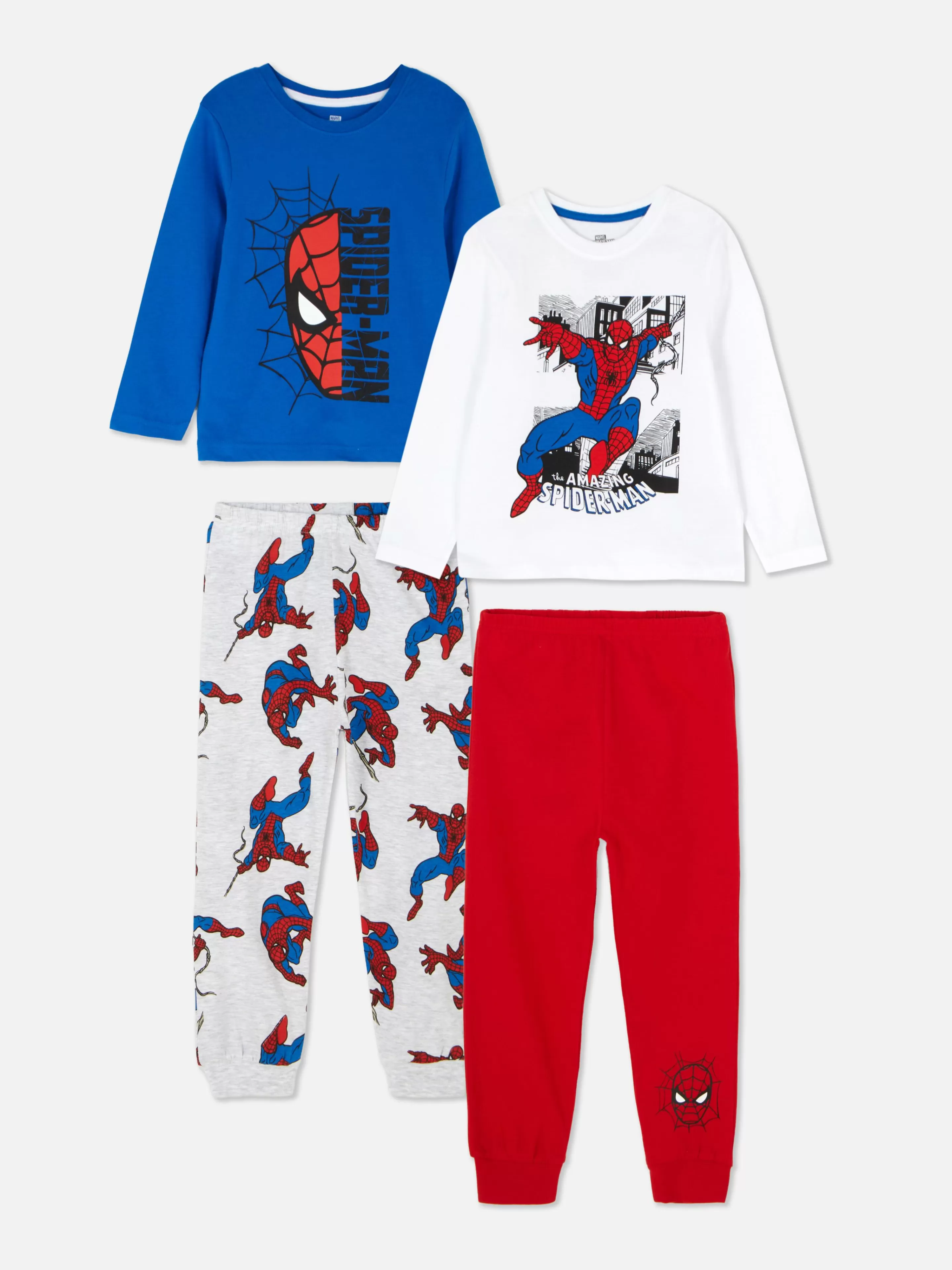 Primark Schlafanzüge Und Nachtwäsche | „Marvel Spider-Man“ Schlafanzug Mit Grafik, 2er-Pack Blau