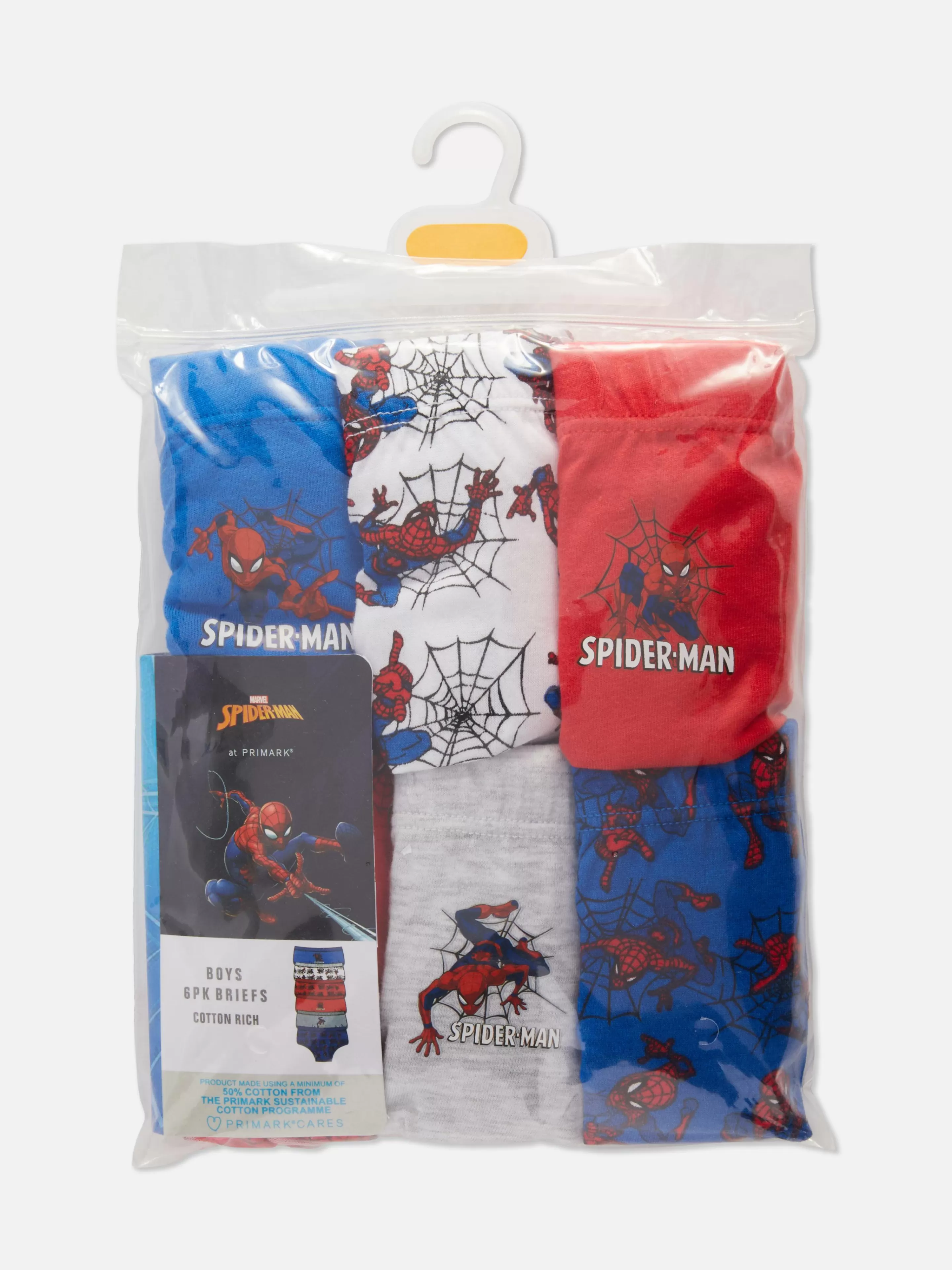 Primark Unterwäsche | „Marvel Spider-Man“ Slips, 6er-Pack Multi