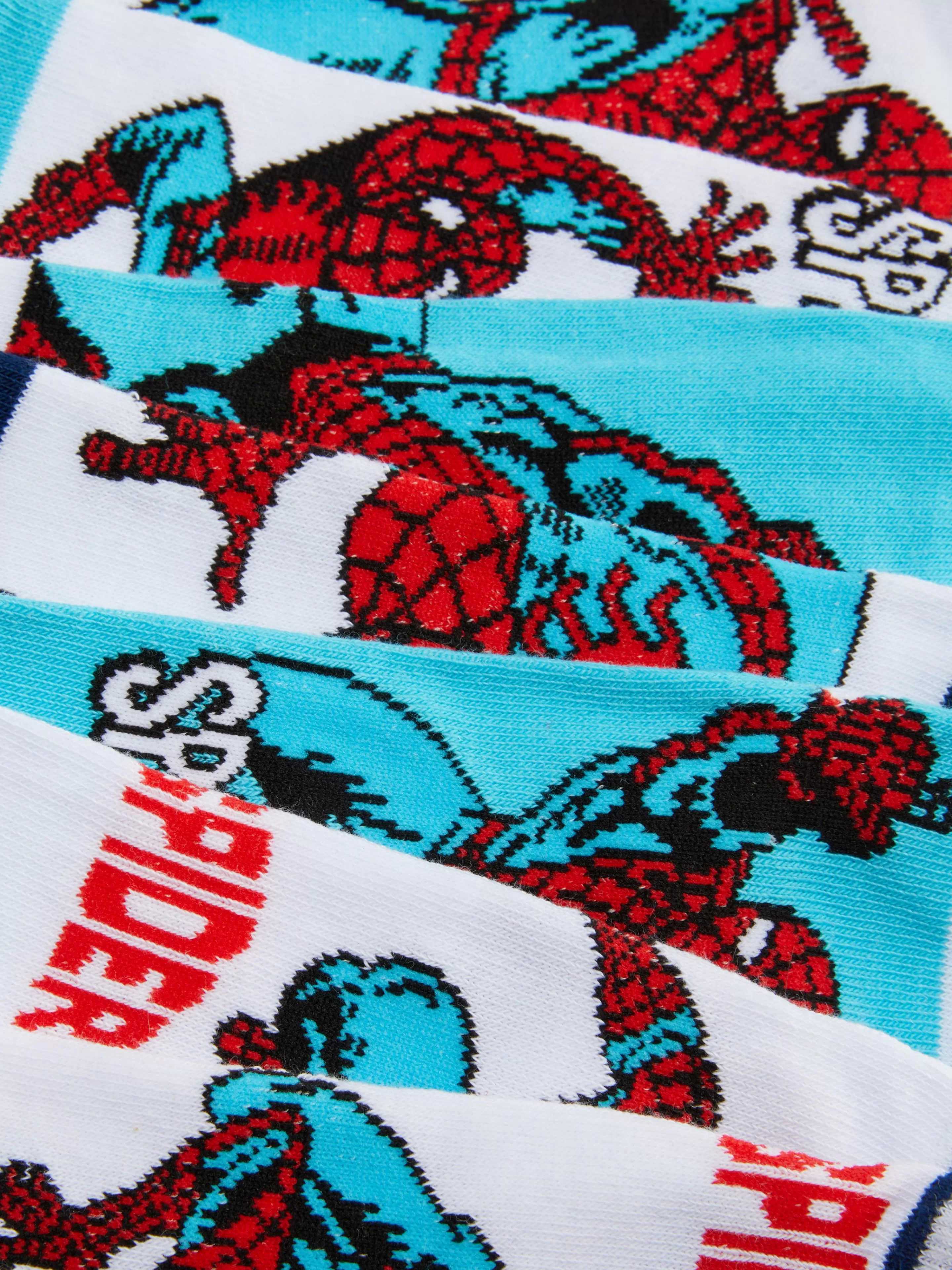 Primark Unterwäsche | „Marvel Spider-Man“ Socken, 7er-Pack Weiß