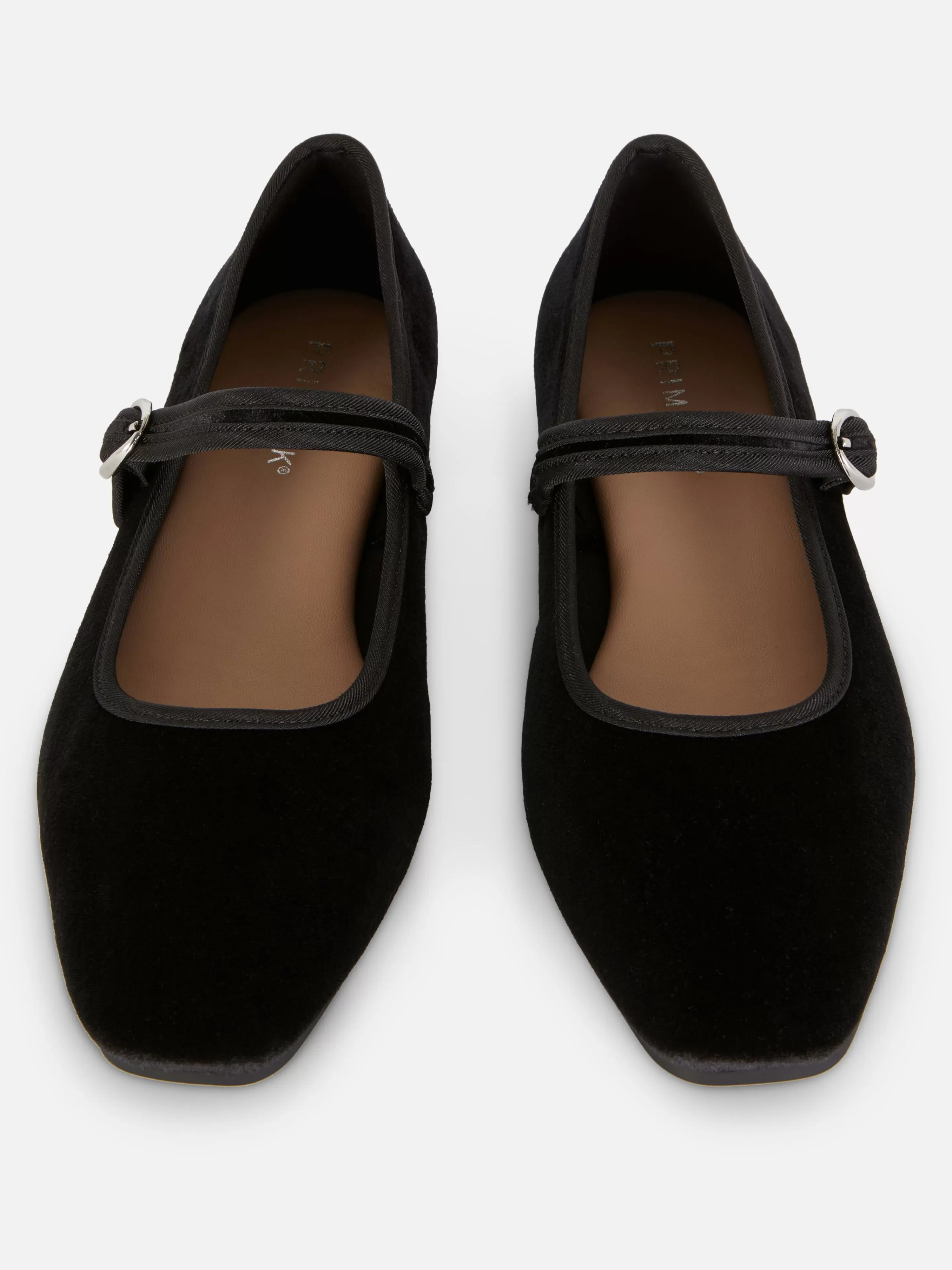 Primark Flache Schuhe | Mary Jane Ballerinas Aus Samt Schwarz