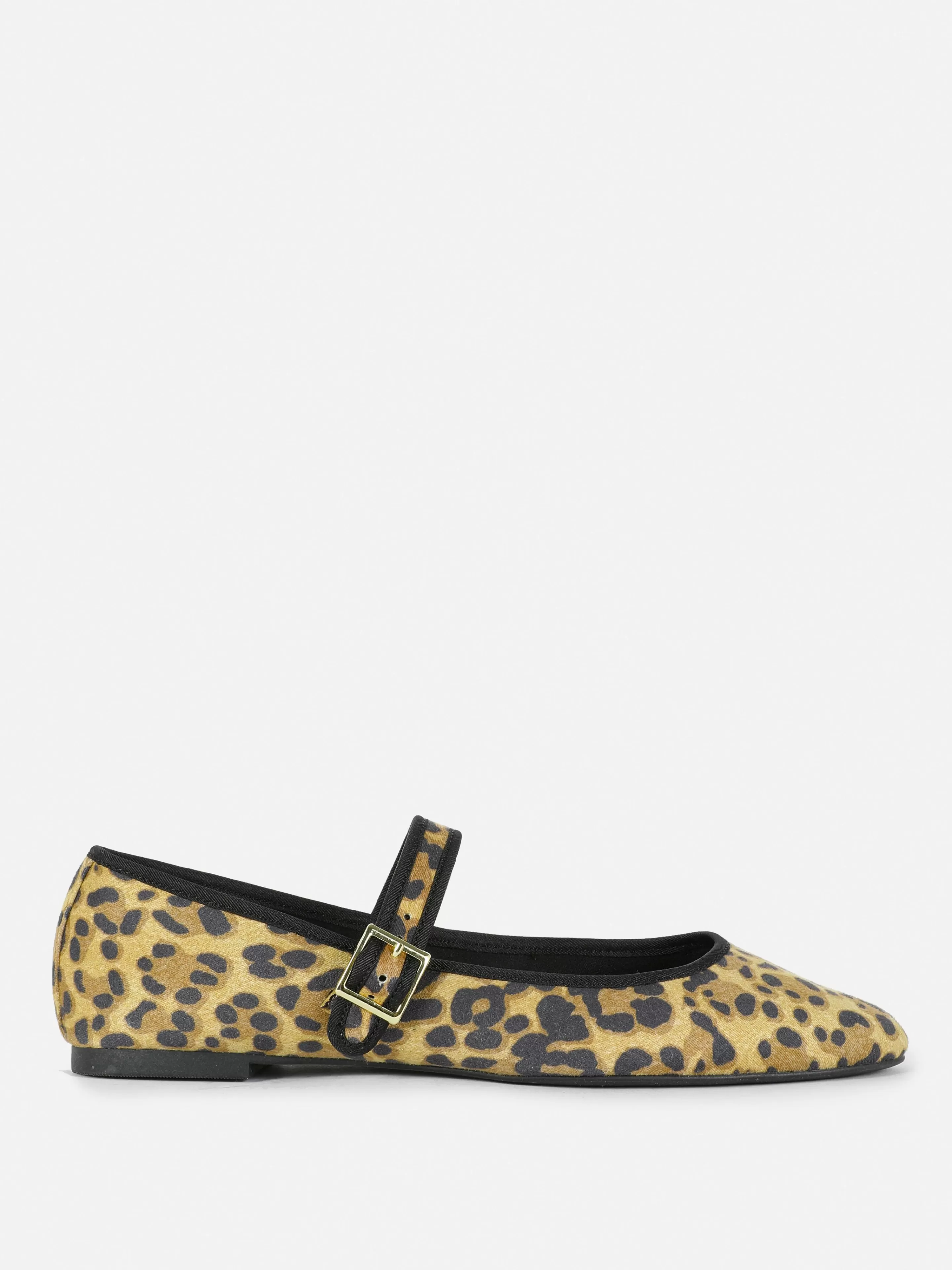 Primark Flache Schuhe | Mary Jane Ballerinas Mit Leopardenmuster Multi