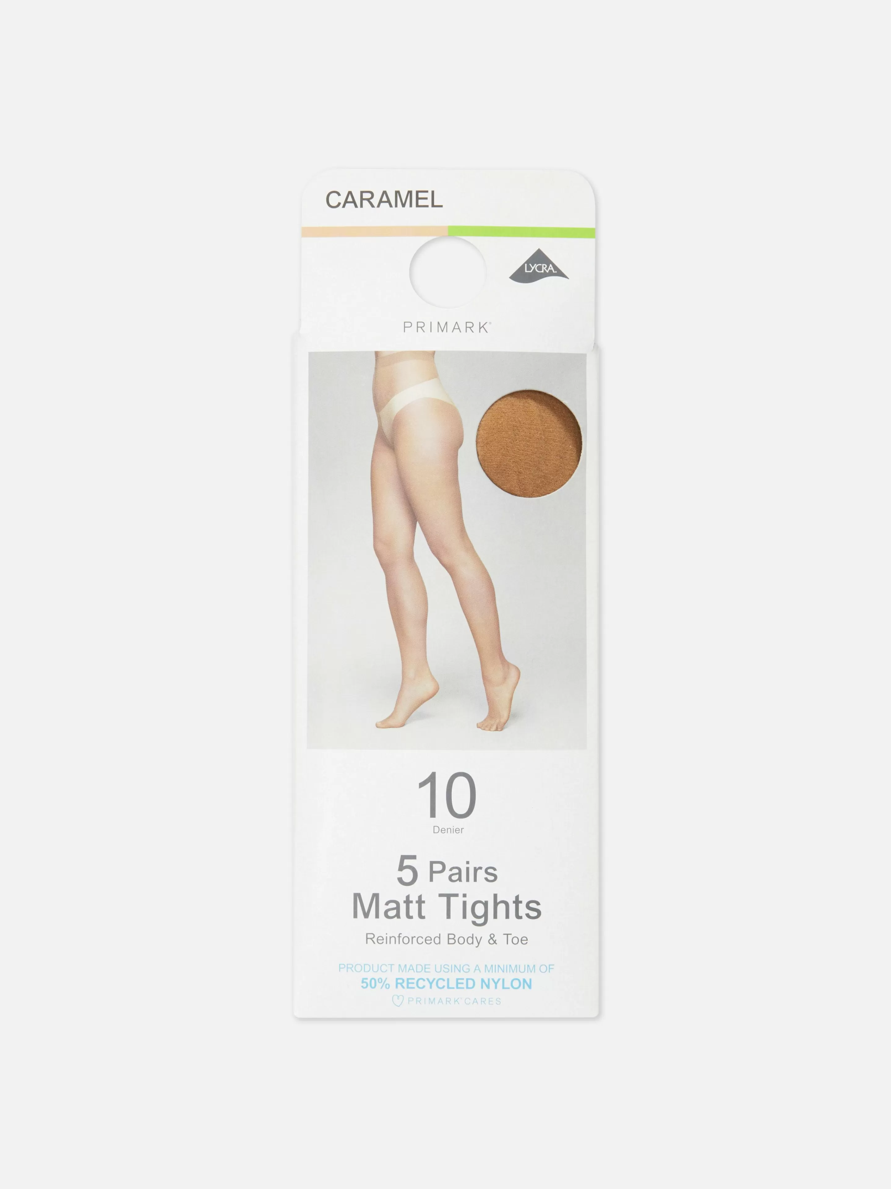 Primark Strumpfhosen | Matte Strumpfhose, 10 Den, 5er-Pack Karamell