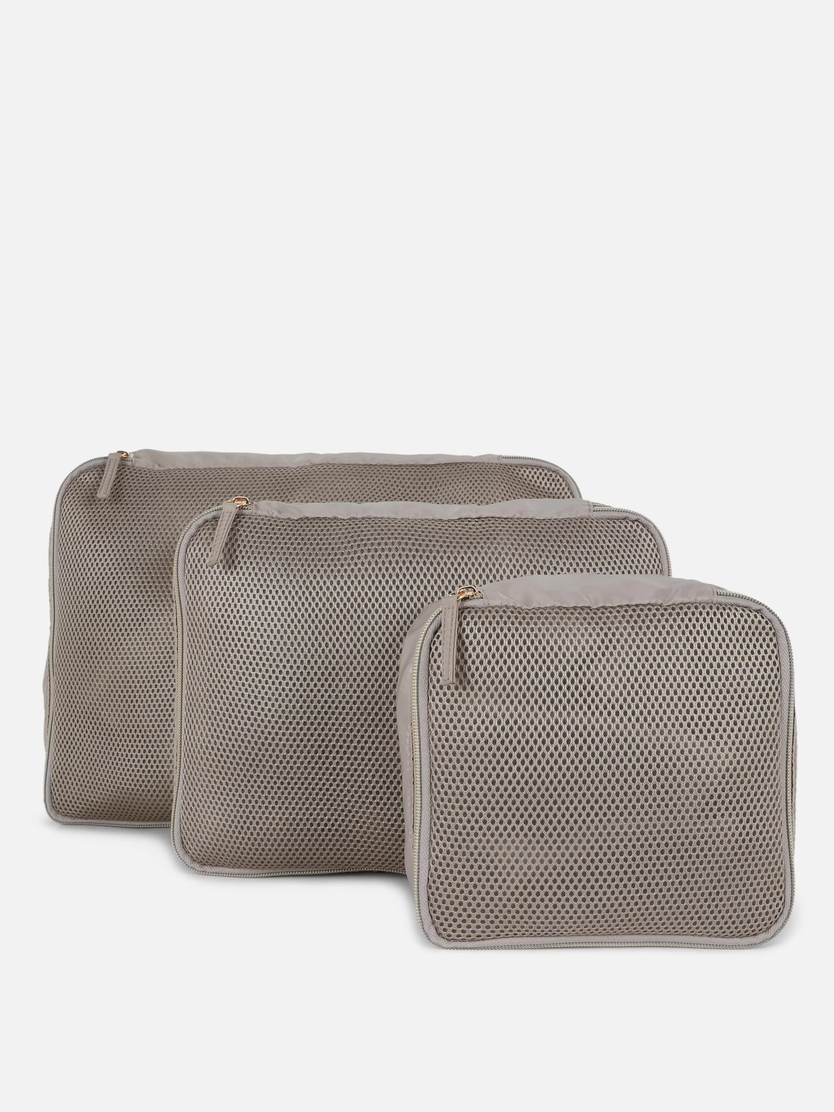 Primark Reiseaccessoires | Mesh-Verpackungswürfel, 3er-Pack Beige