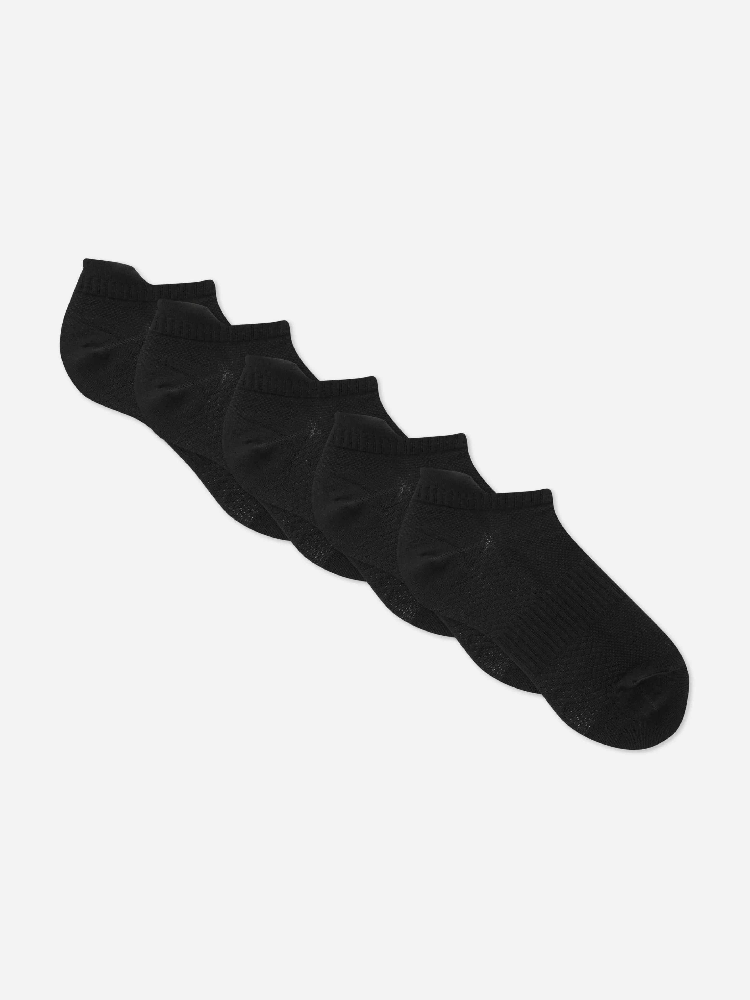 Primark Socken | Mikrofaser-Sneakersocken, 5er-Pack Schwarz