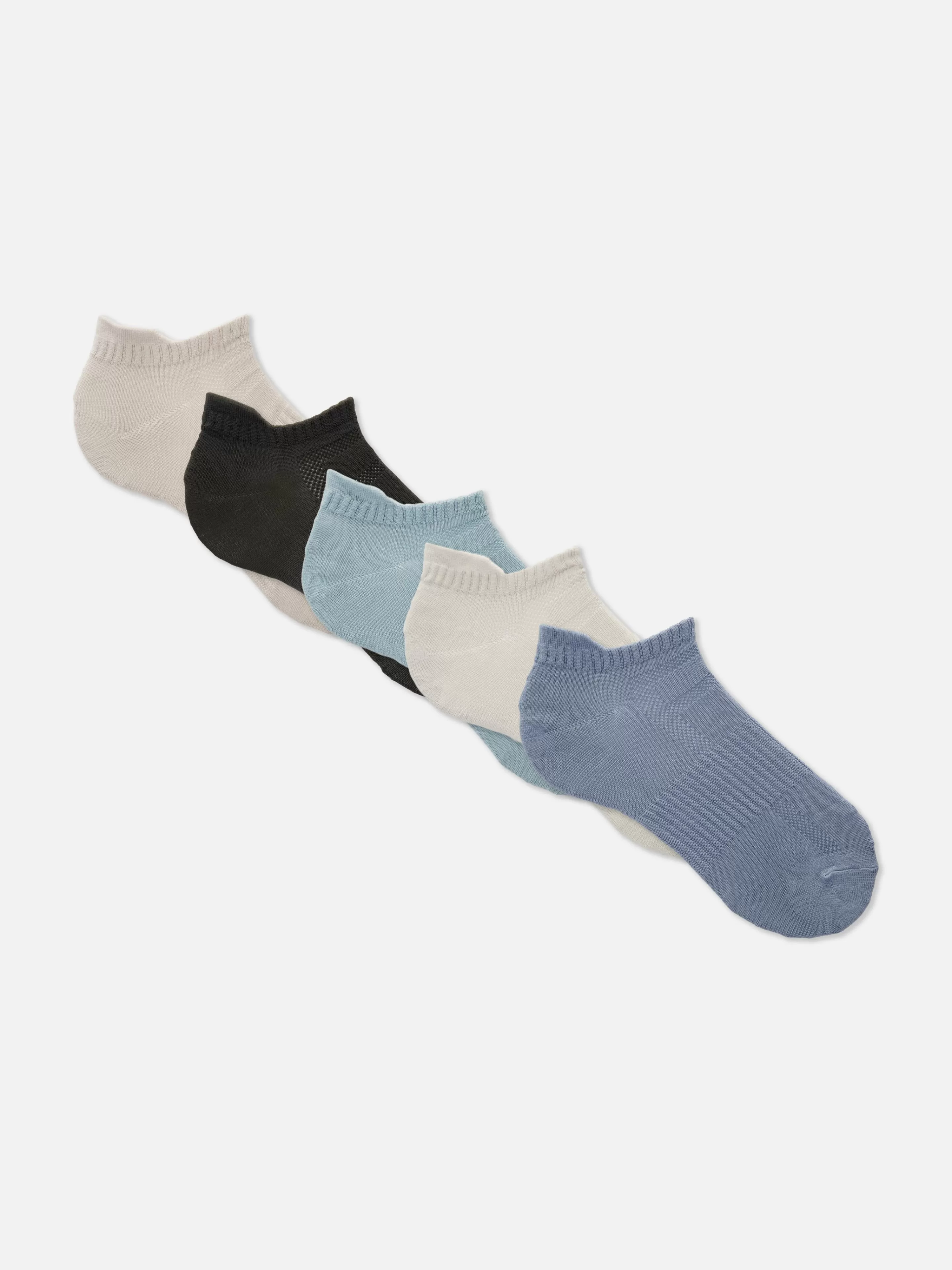 Primark Socken | Mikrofaser-Sneakersocken, 5er-Pack Steinfarben