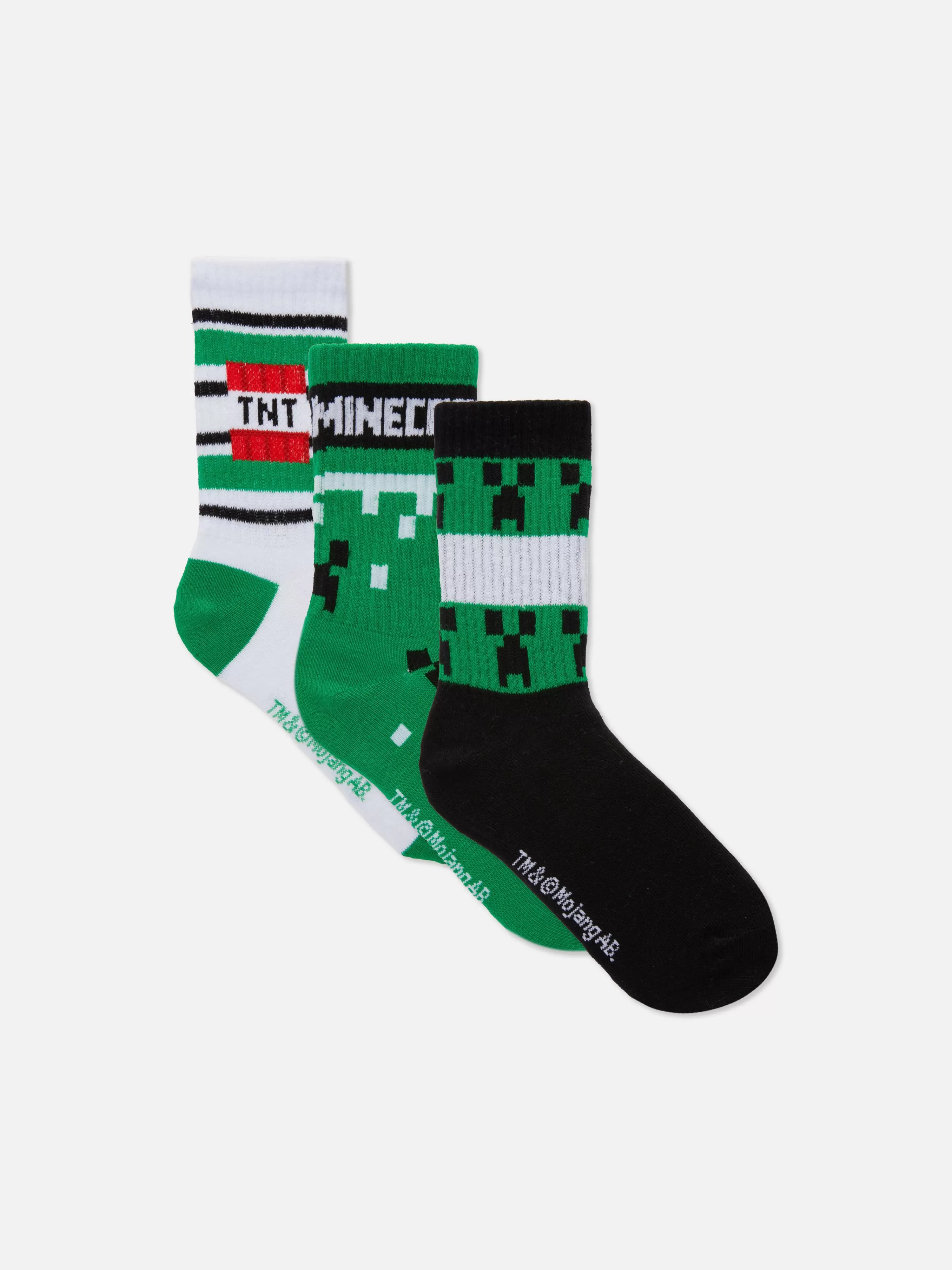 Primark Socken | „Minecraft“ Söckchen, 3er-Pack Grün