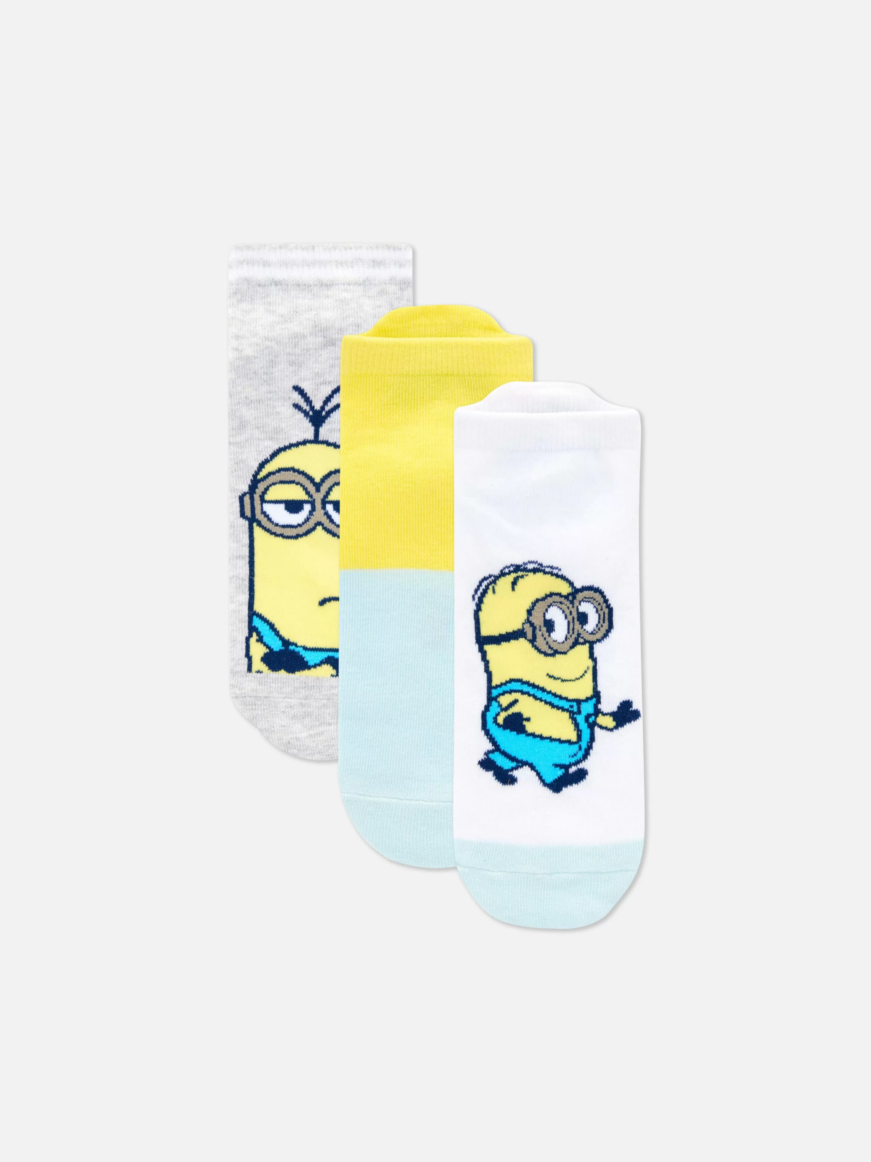 Primark Socken | „Minions“ Sneakersocken, 3er-Pack Gelb