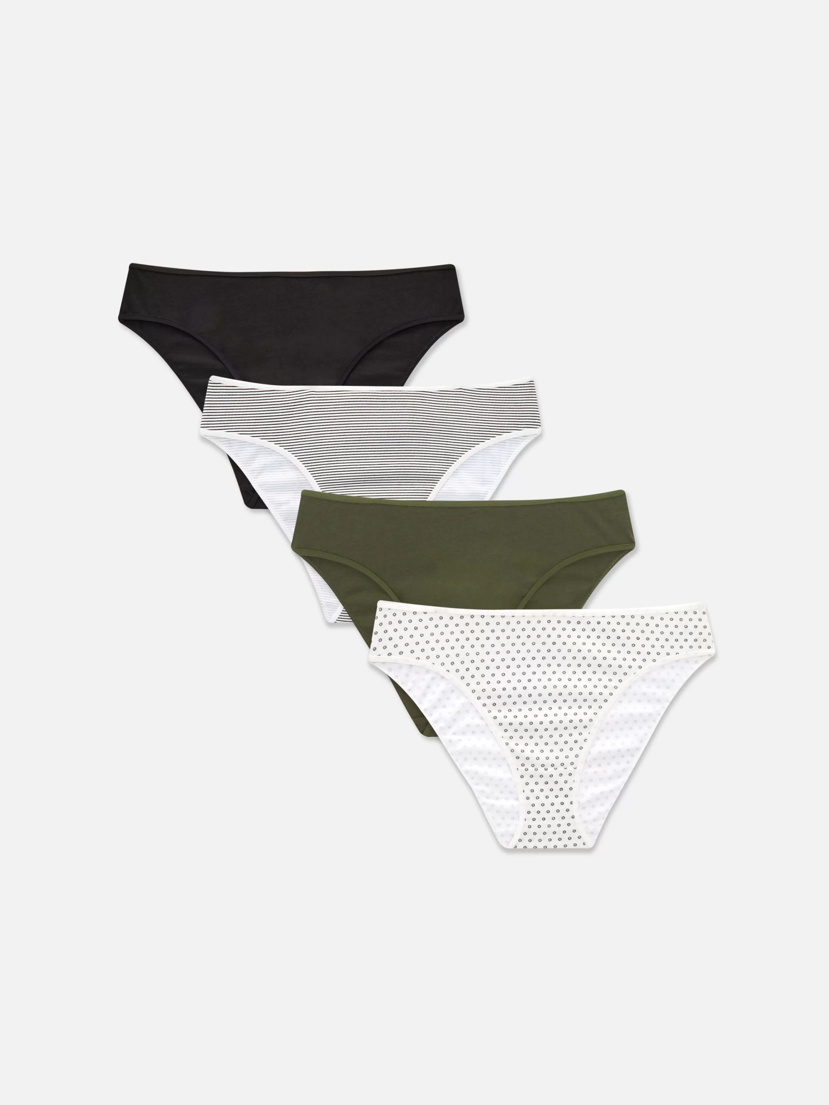 Primark Slips | Modische Bikinislips Für Den Alltag, 4er-Pack Grün