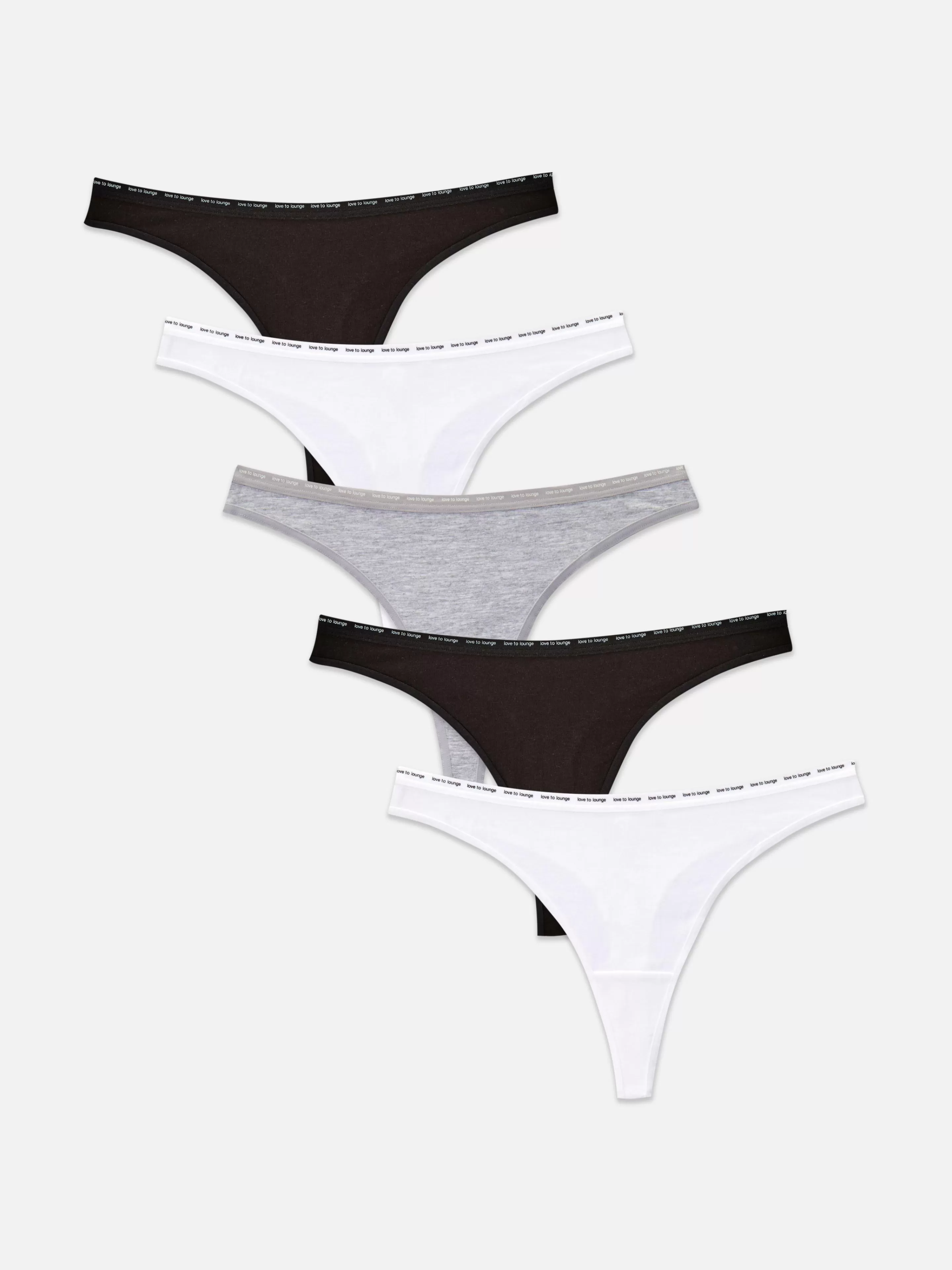 Primark Slips | Modische Stretch-Tangas, 5er-Pack Schwarz