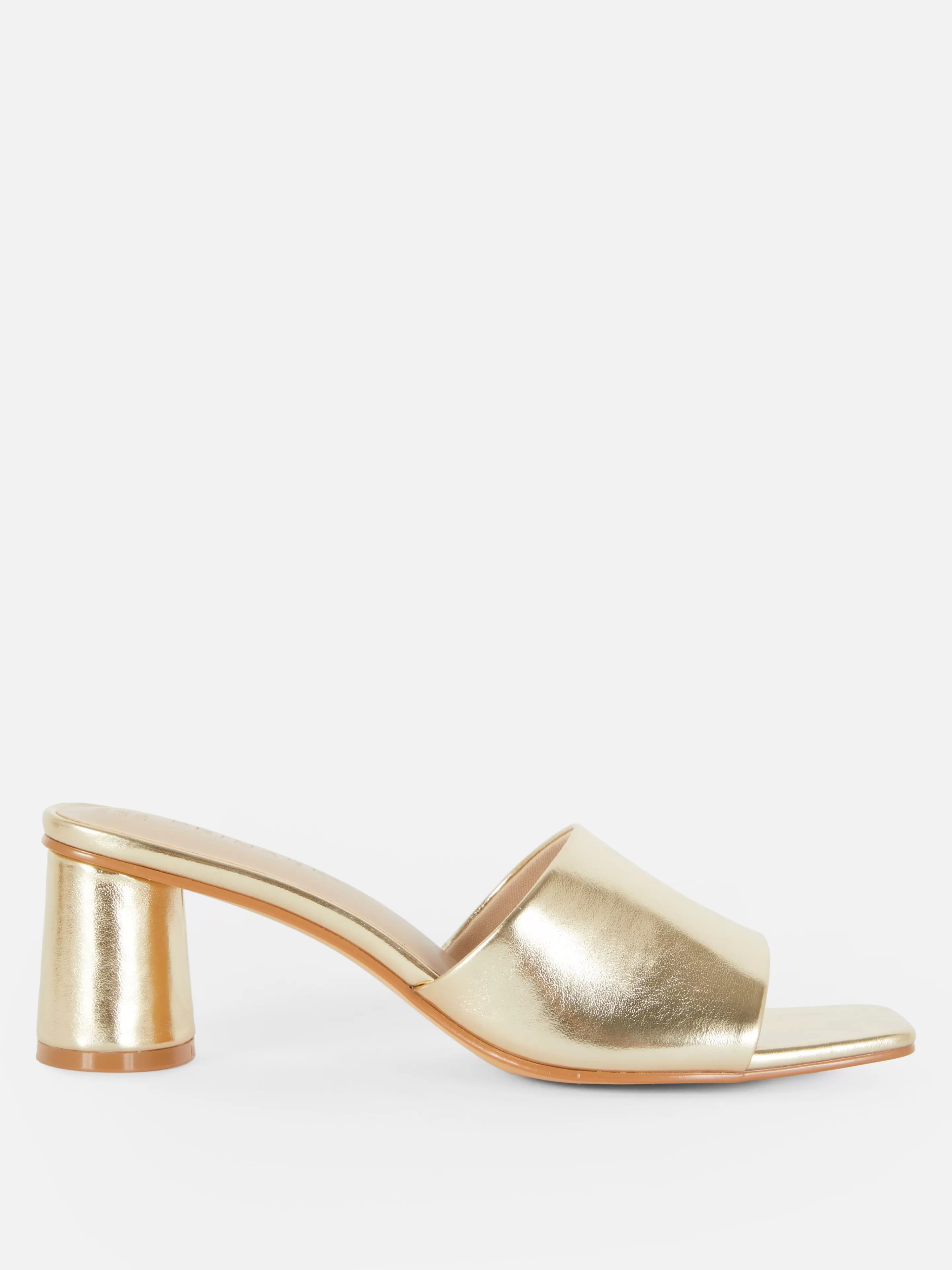 Primark Heels | Mules Mit Blockabsatz Gold