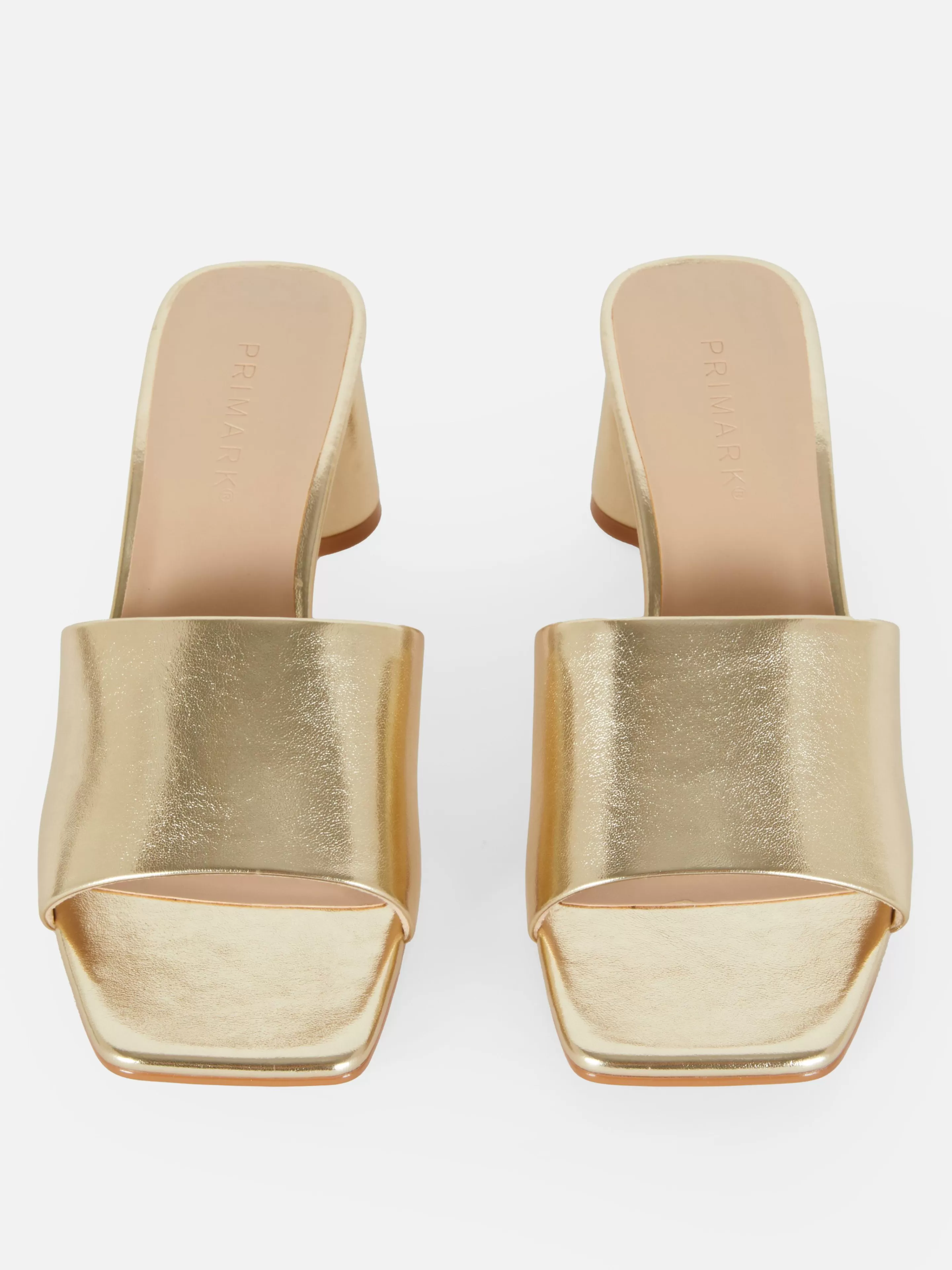 Primark Heels | Mules Mit Blockabsatz Gold