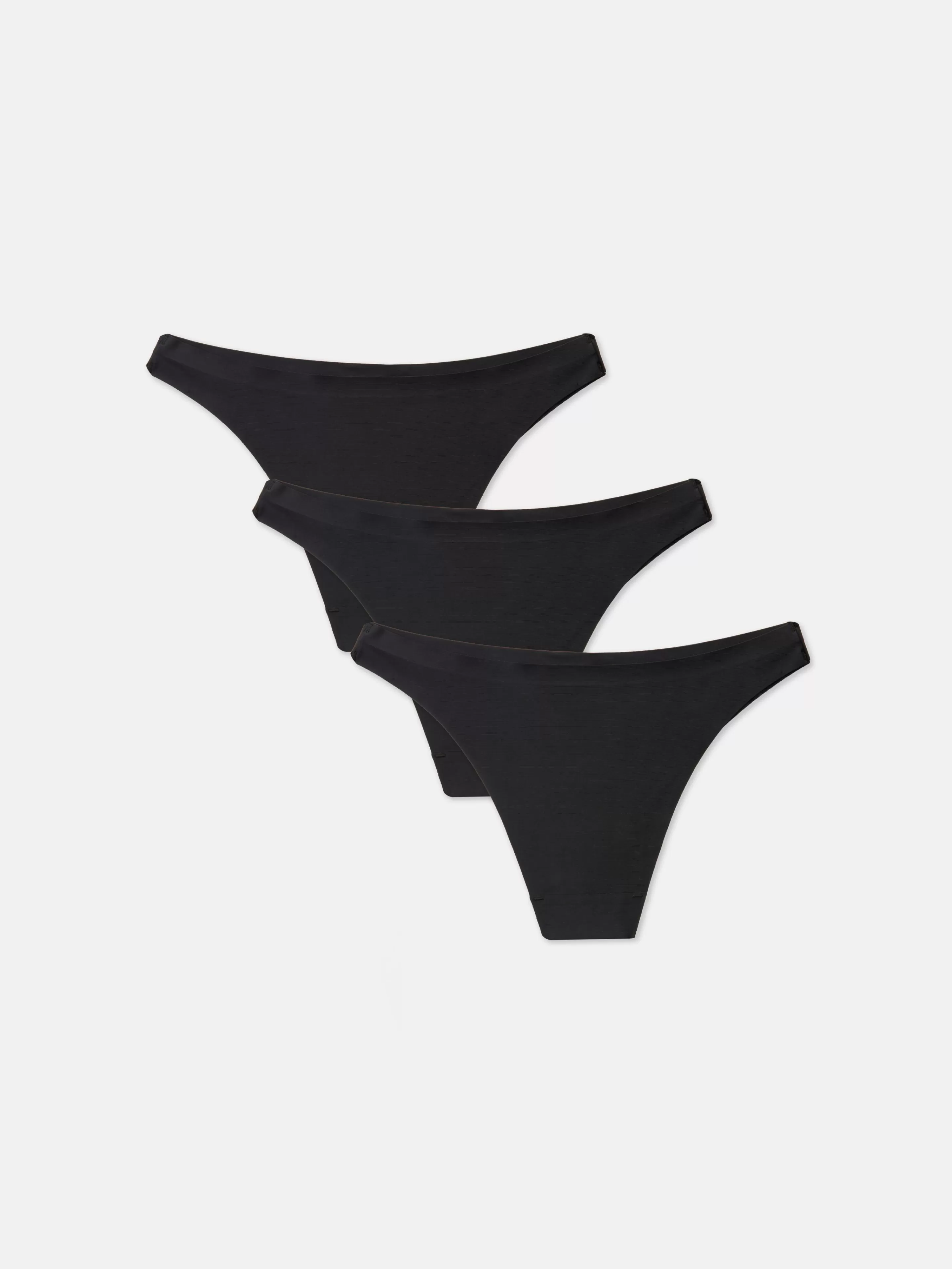 Primark Slips | Nahtlose Brazil-Slips, 3er-Pack Schwarz