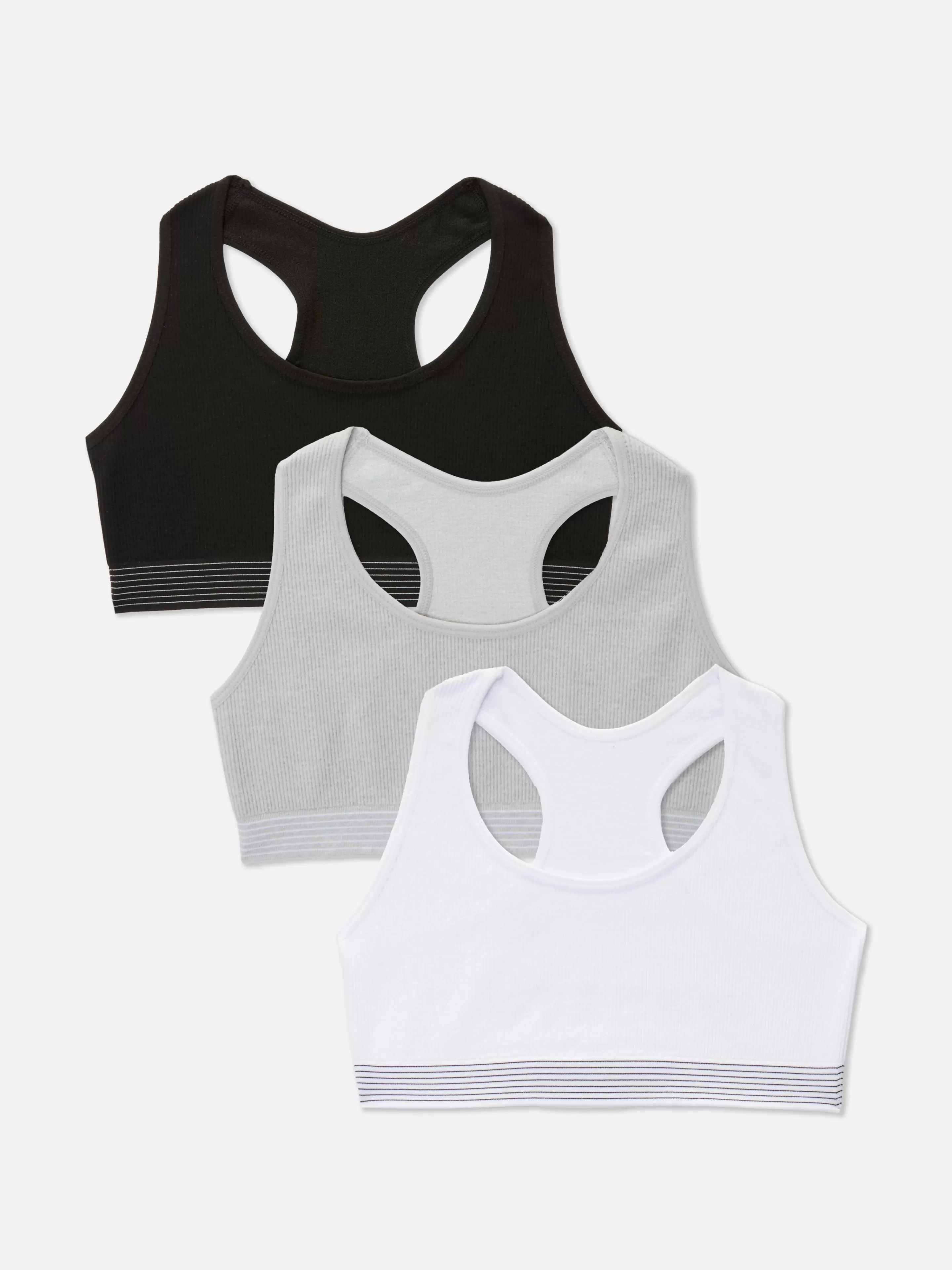 Primark Unterwäsche | Nahtlose, Kurze Tops Mit Racerback, 3er-Pack Multi