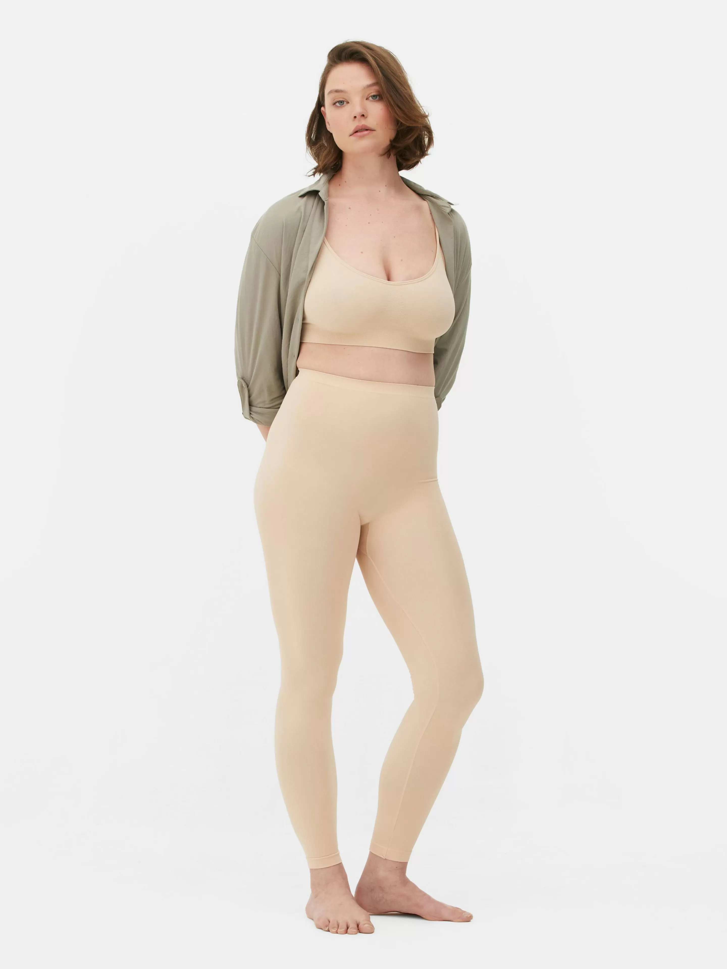 Primark Shapewear | Nahtlose Shaper-Leggings Taupefarben