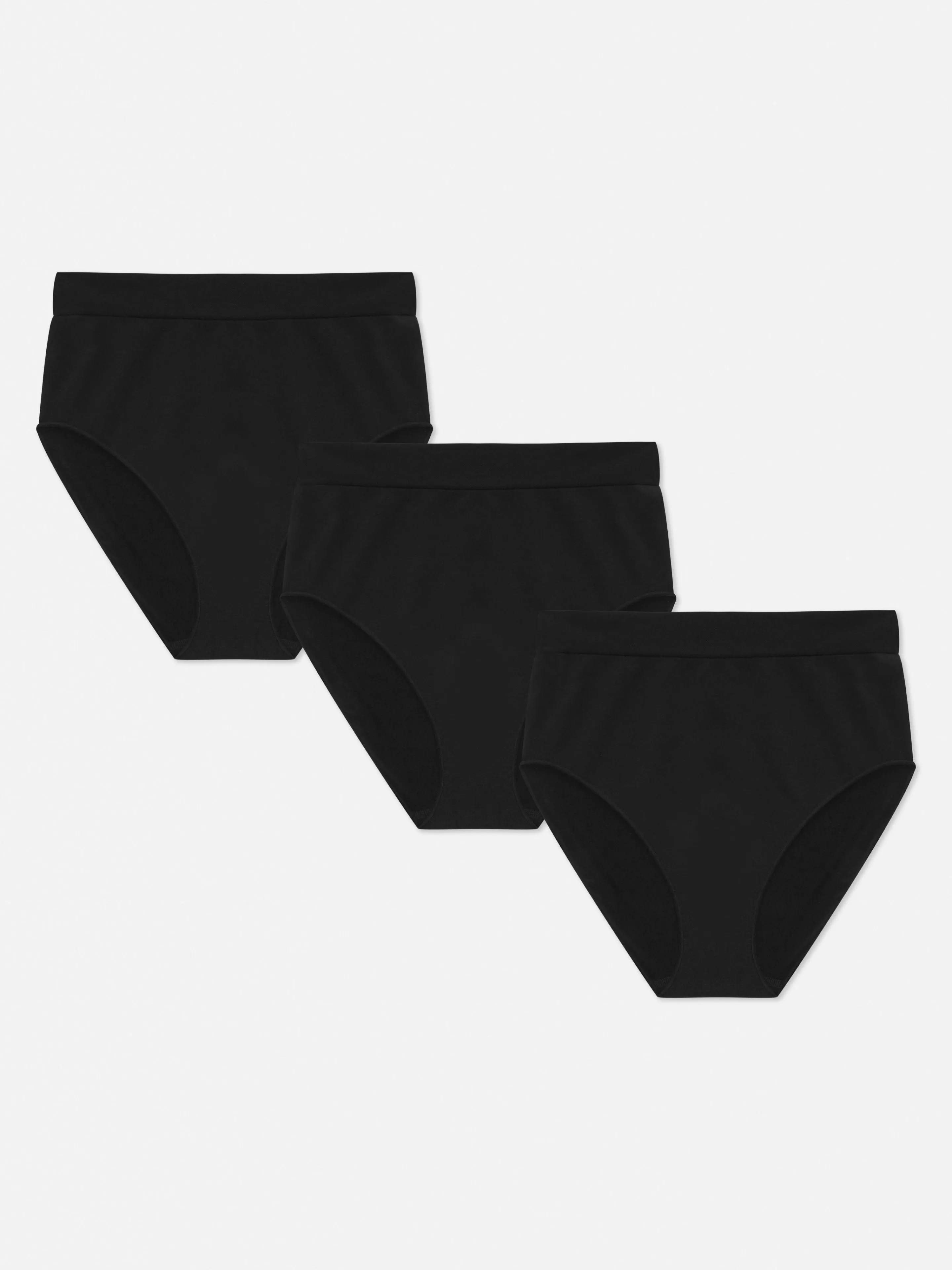 Primark Slips | Nahtlose Slips Mit Hohem Bund, 3er-Pack Schwarz