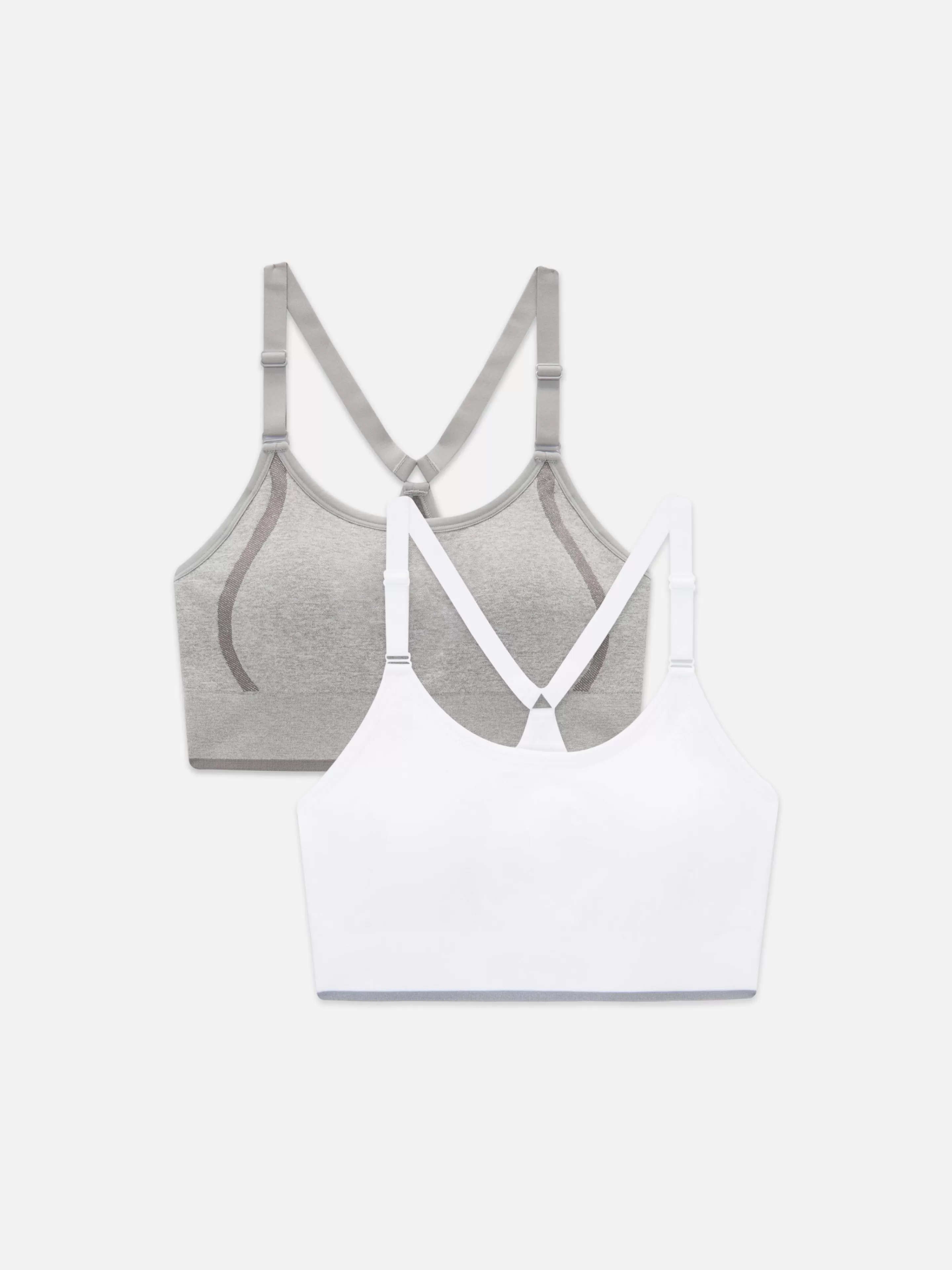 Primark Bhs | Nahtlose Sport-BHs Mit Racerback, 2er-Pack Weiß