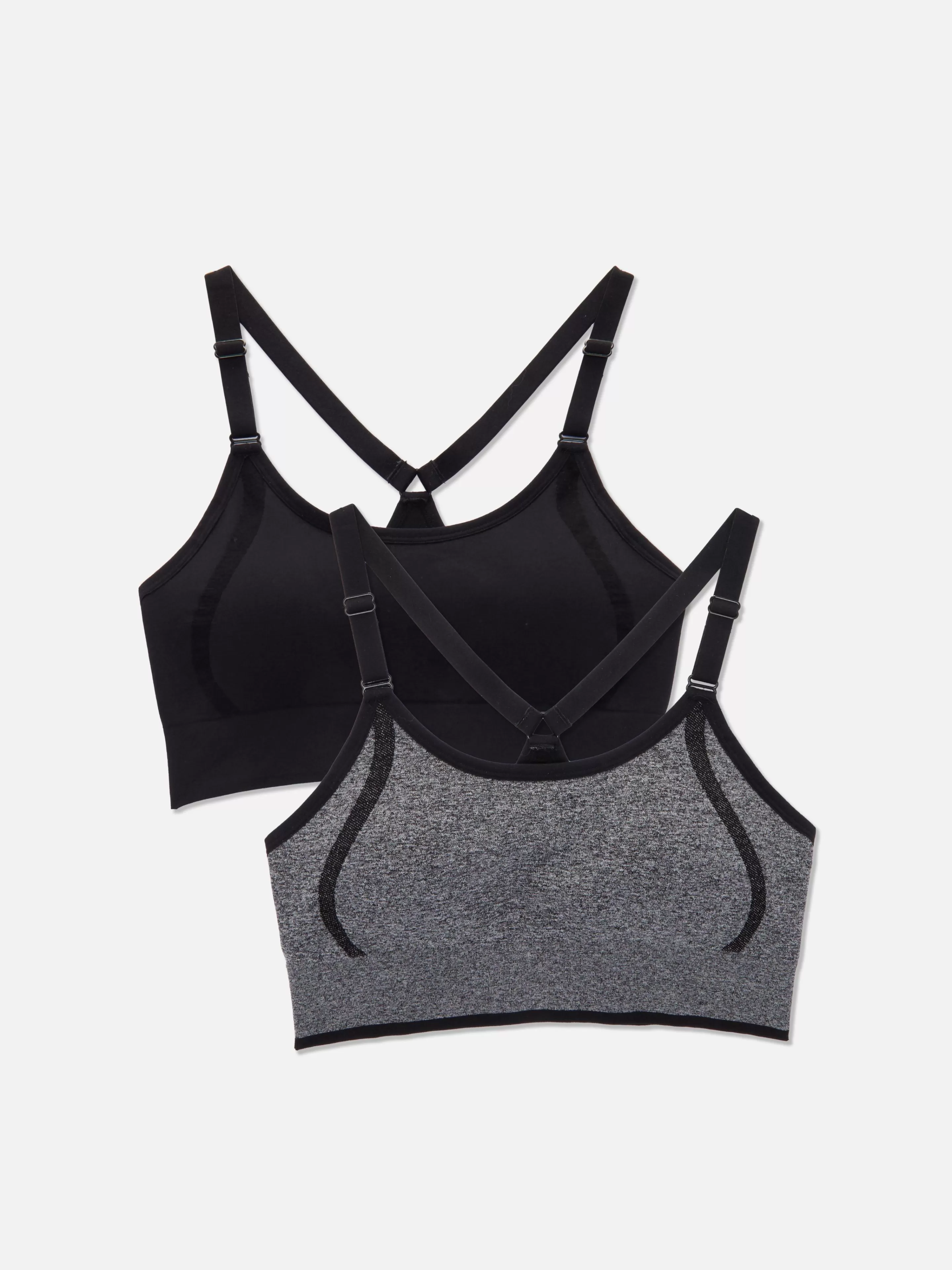 Primark Bhs | Nahtlose Sport-BHs Mit Racerback, 2er-Pack Schwarz