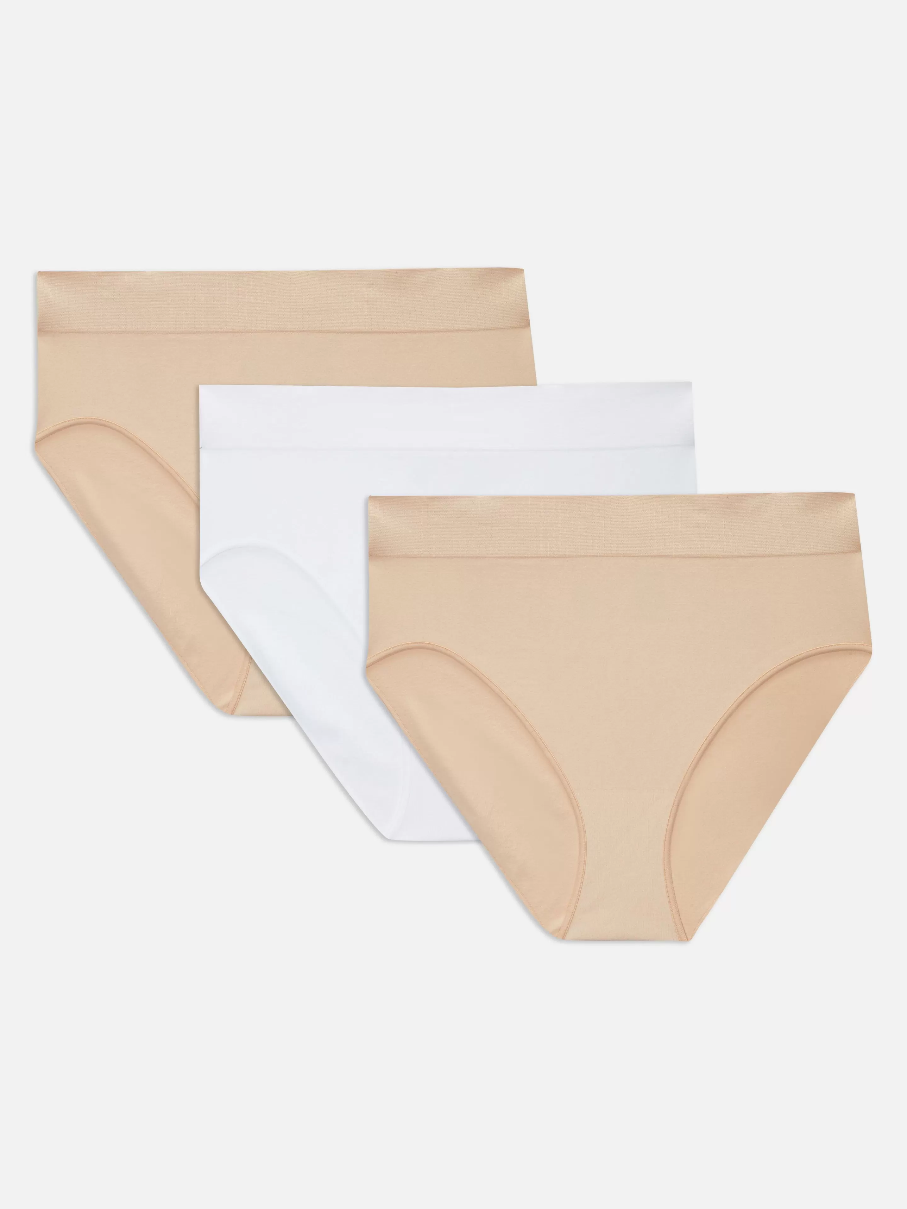 Primark Slips | Nahtlose, Taillenhohe Stretch-Slips, 2er-Pack Weiß