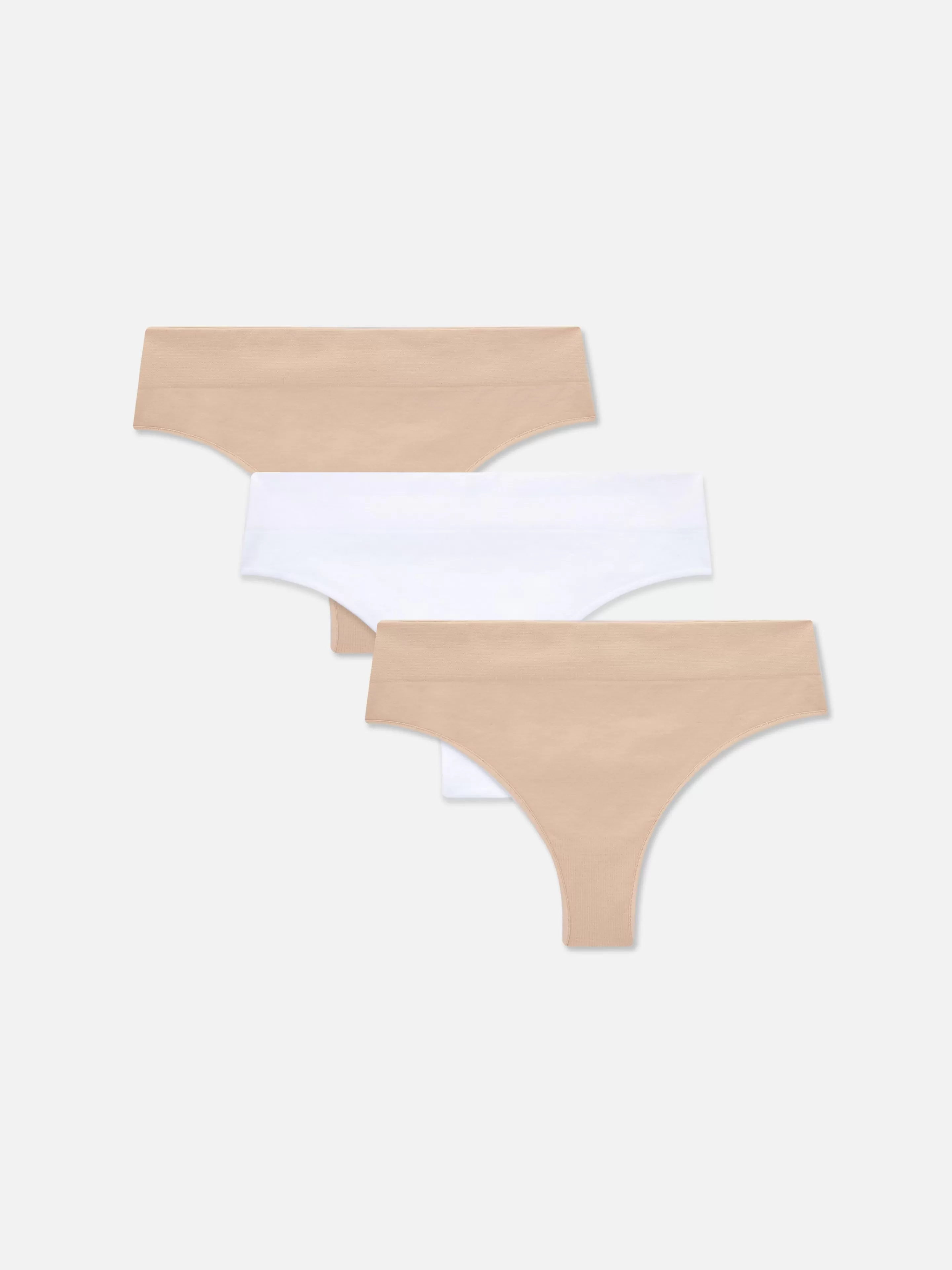 Primark Slips | Nahtlose Tangas, 3er-Pack Taupefarben