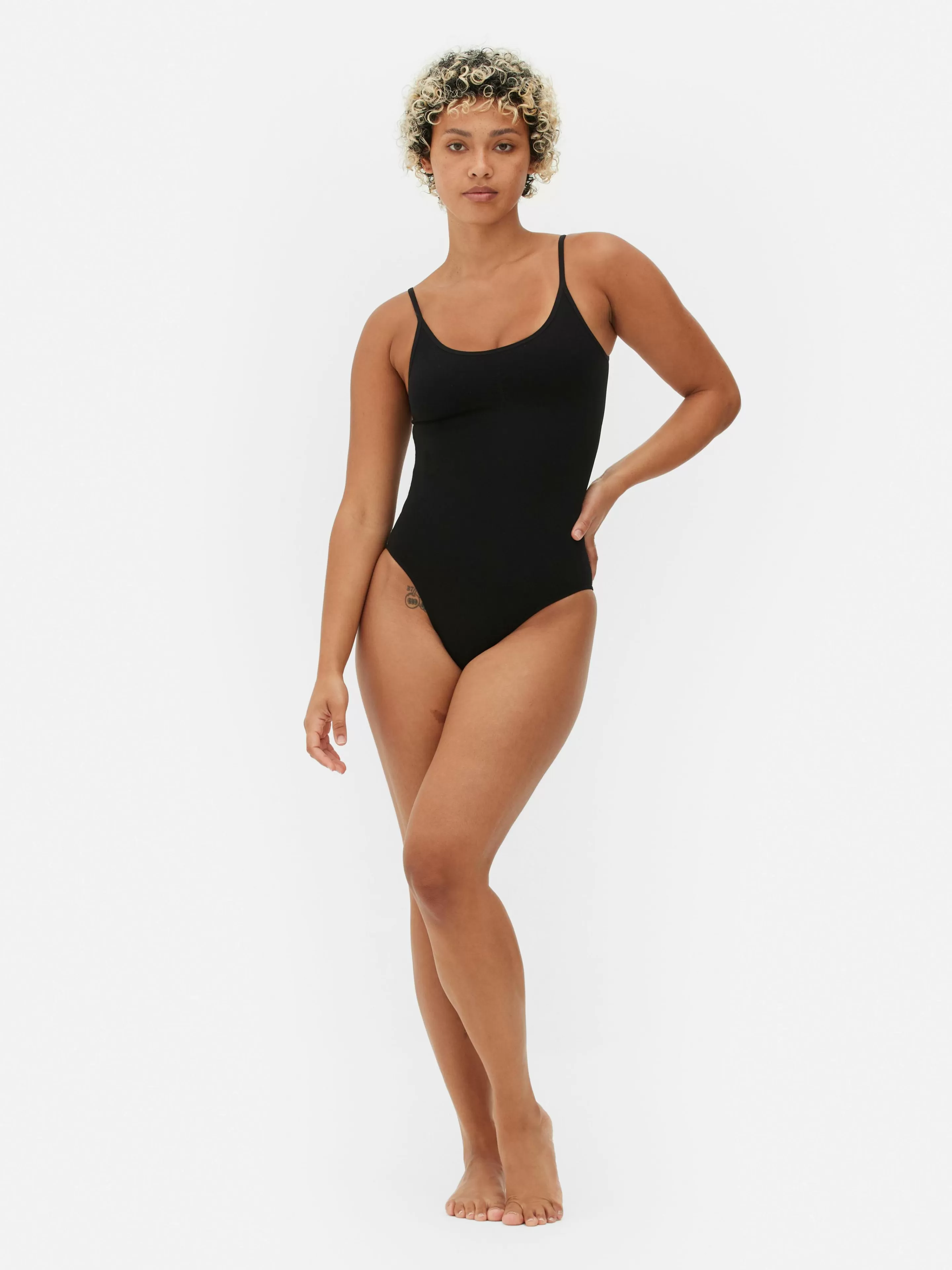 Primark Shapewear | Nahtloser, Figurformender Body Schwarz