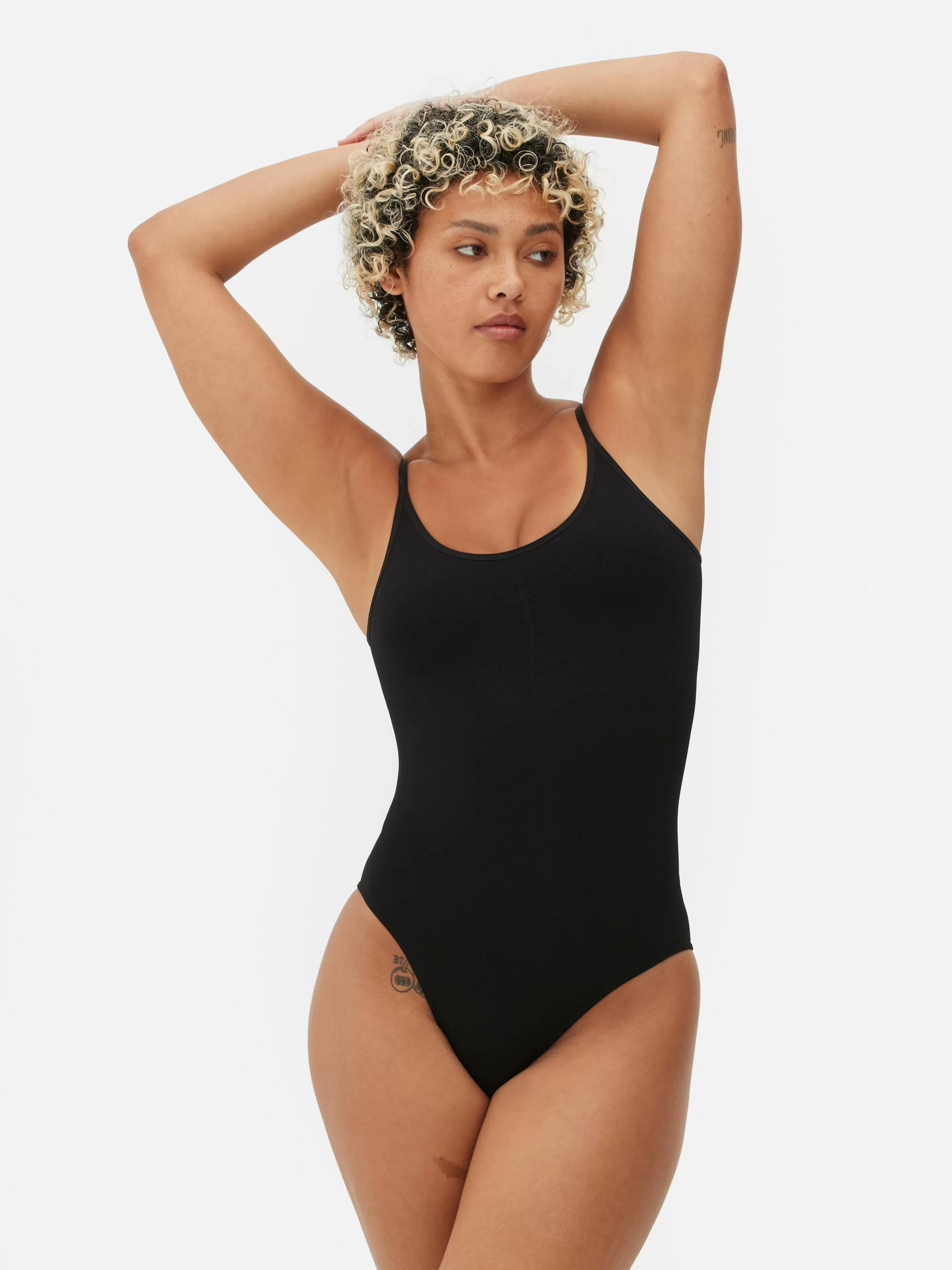 Primark Shapewear | Nahtloser, Figurformender Body Schwarz