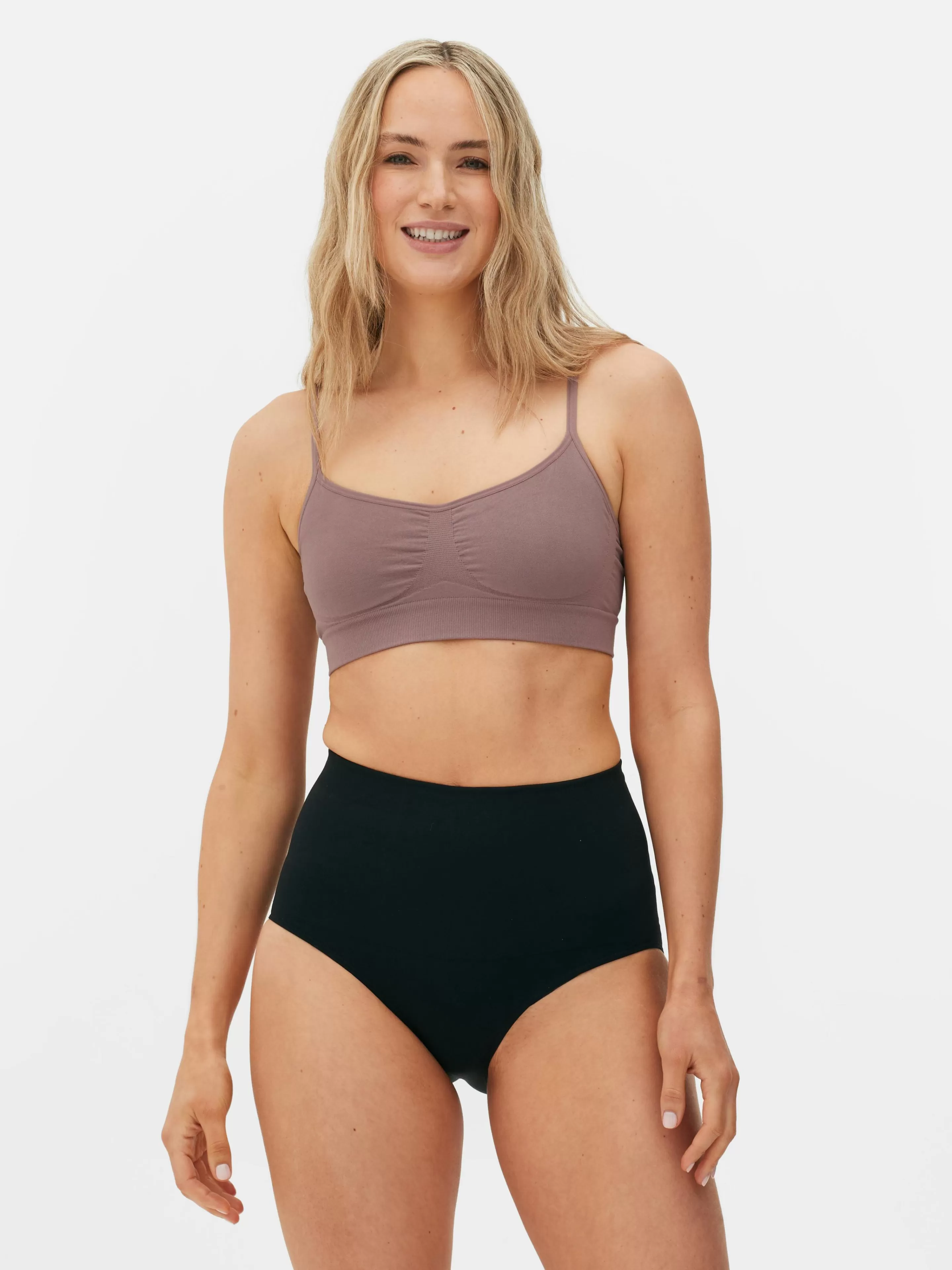 Primark Shapewear | Nahtloser, Figurformender Shapewear-Bralette-BH Mokkafarben