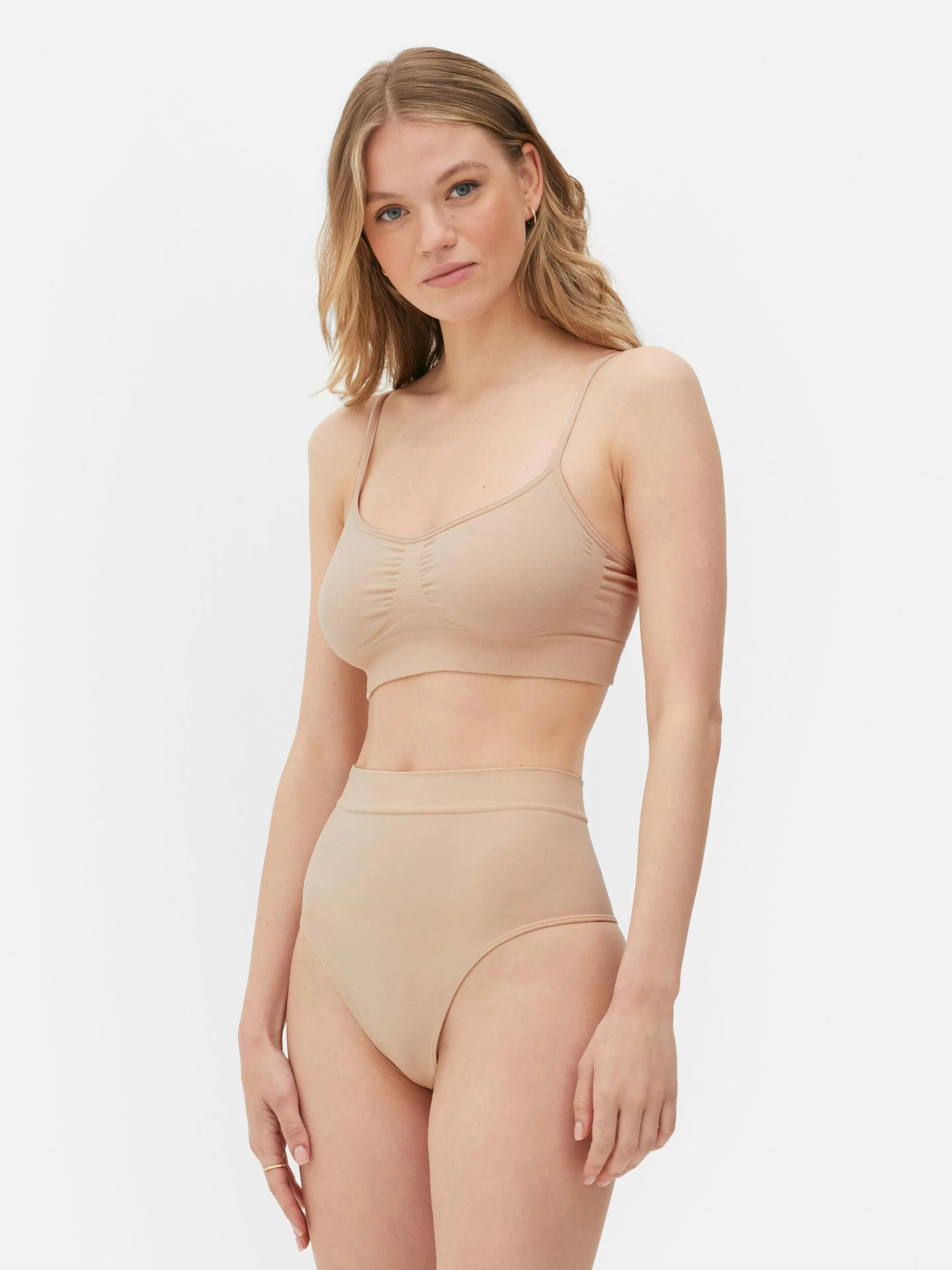 Primark Shapewear | Nahtloser, Figurformender Shapewear-Bralette-BH Taupefarben